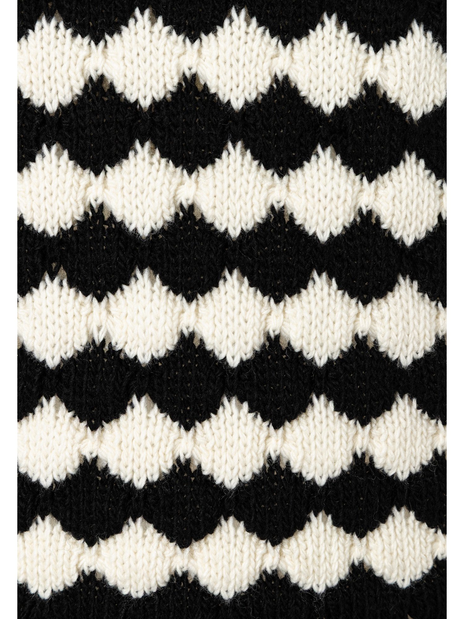 MORE&MORE Strickpullover gestreifter Pullover, voluminöse Ärmel