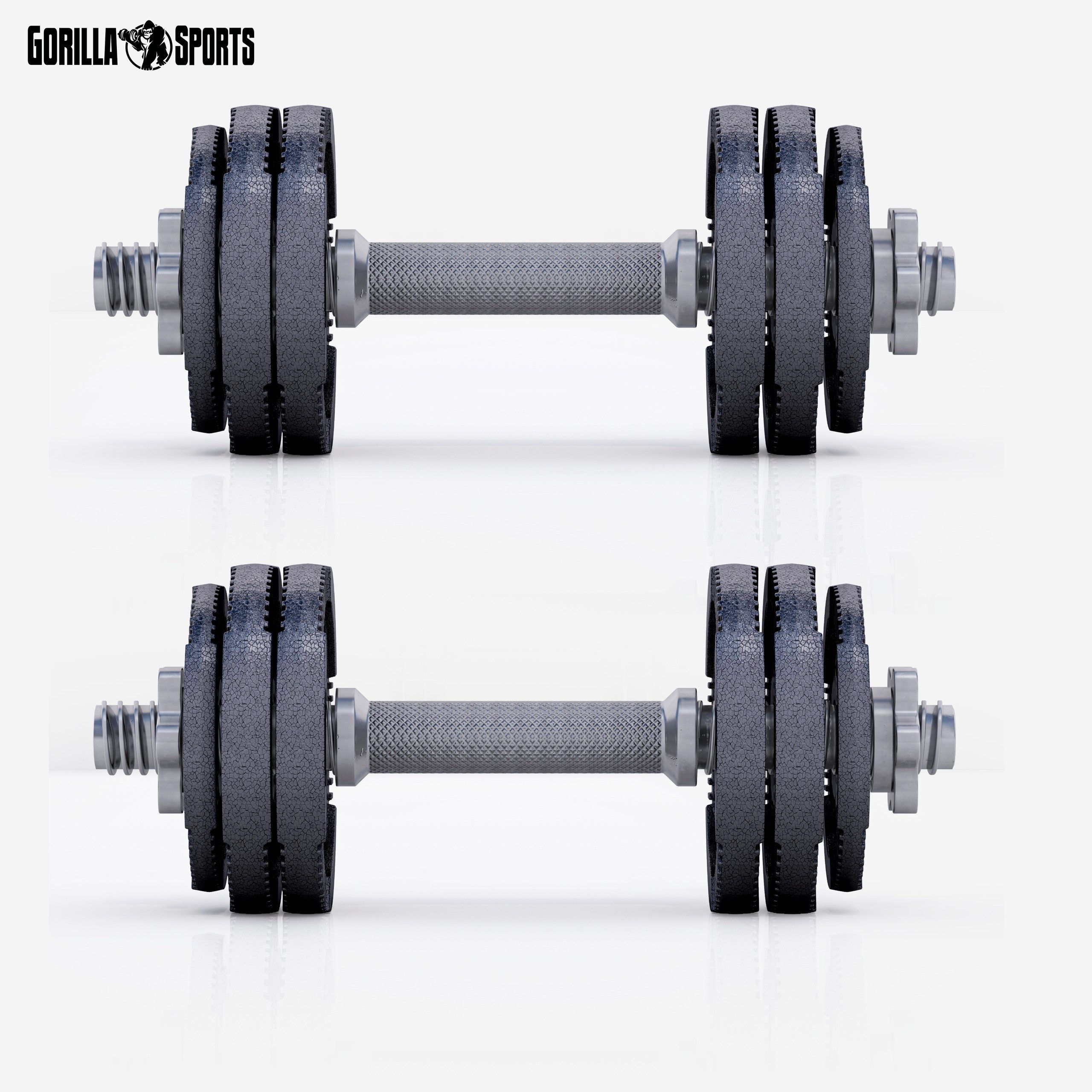 GORILLA SPORTS Kurzhantel Kurzhantelset Gusseisen Gripper 30 kg