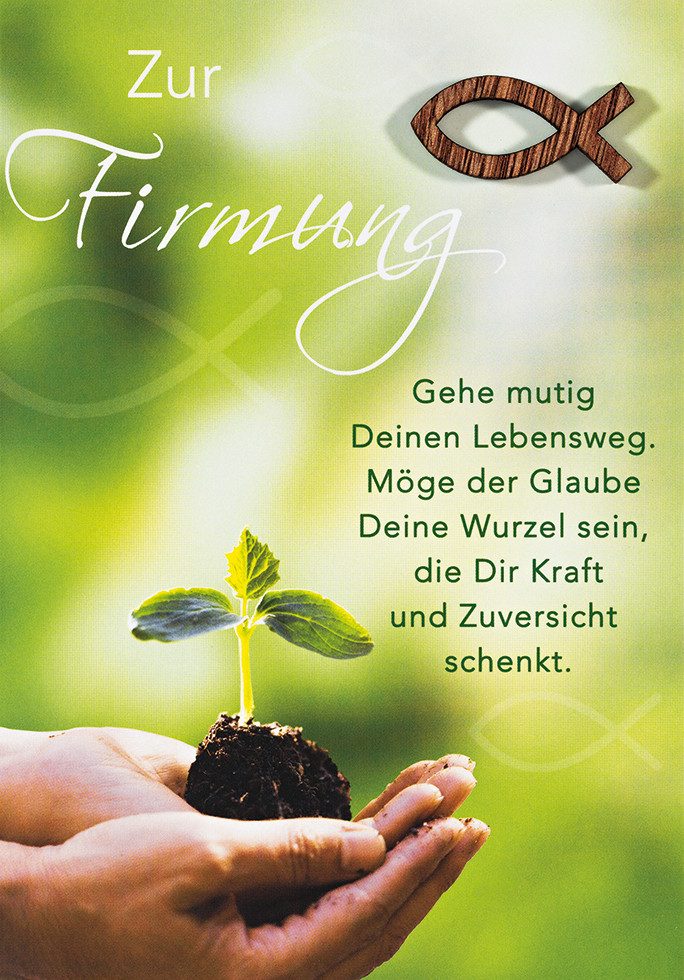 Perleberg Grußkarten Firmung Glückwunschkarte mit Umschlag Gehe mutig deinen Lebensweg