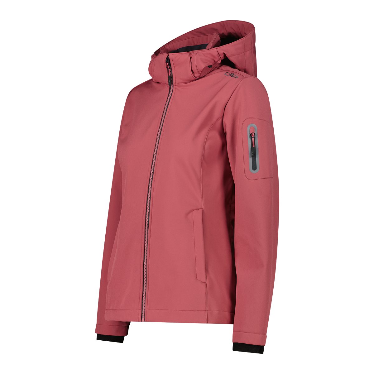 CMP Softshelljacke WOMAN JACKET DET HOOD mit Kapuze, wind- und wasserabweisend