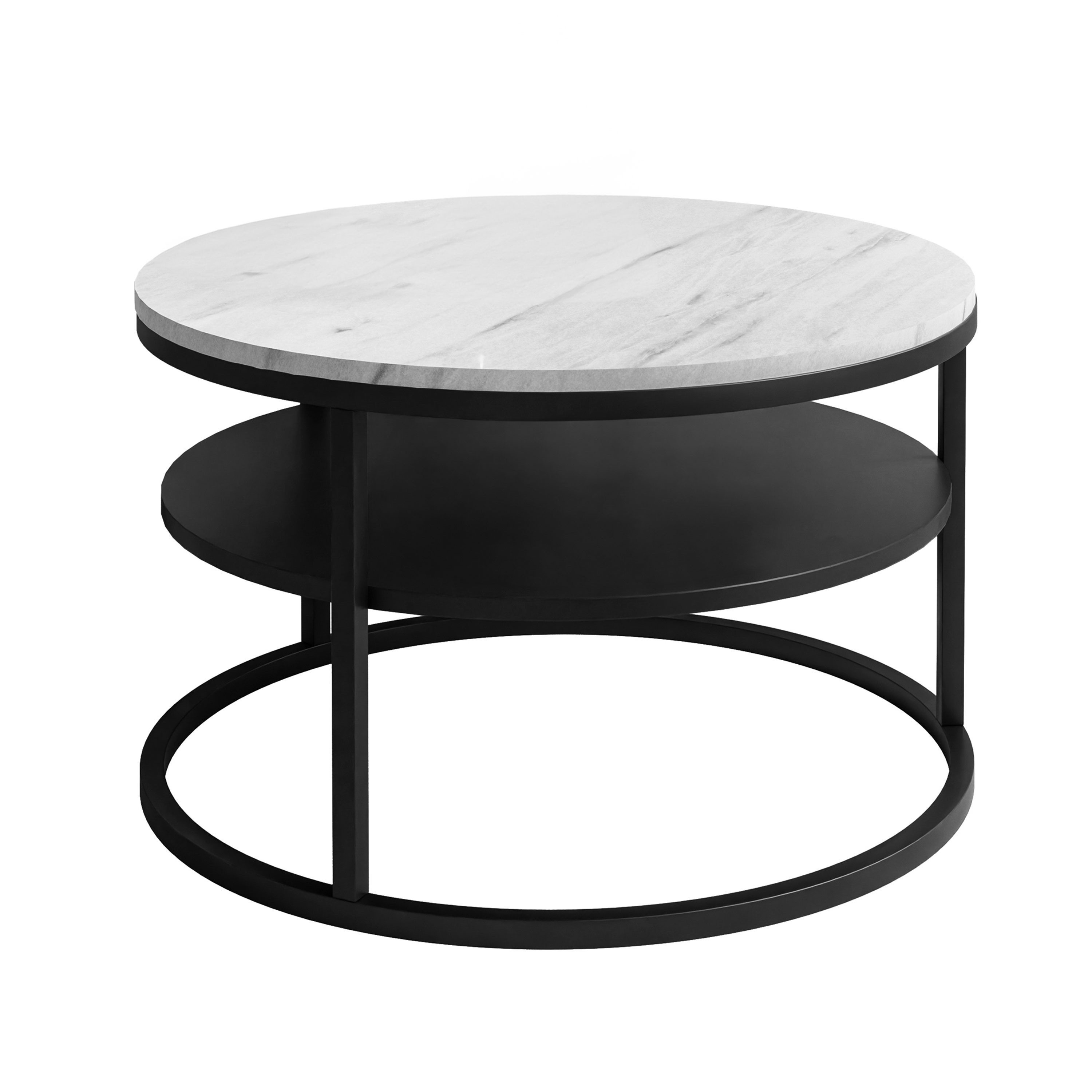 Lookway Couchtisch CIRI SLIM LEVANTO mit Ablage (1 Tisch), Durchmesser: ⌀ 6 günstig online kaufen