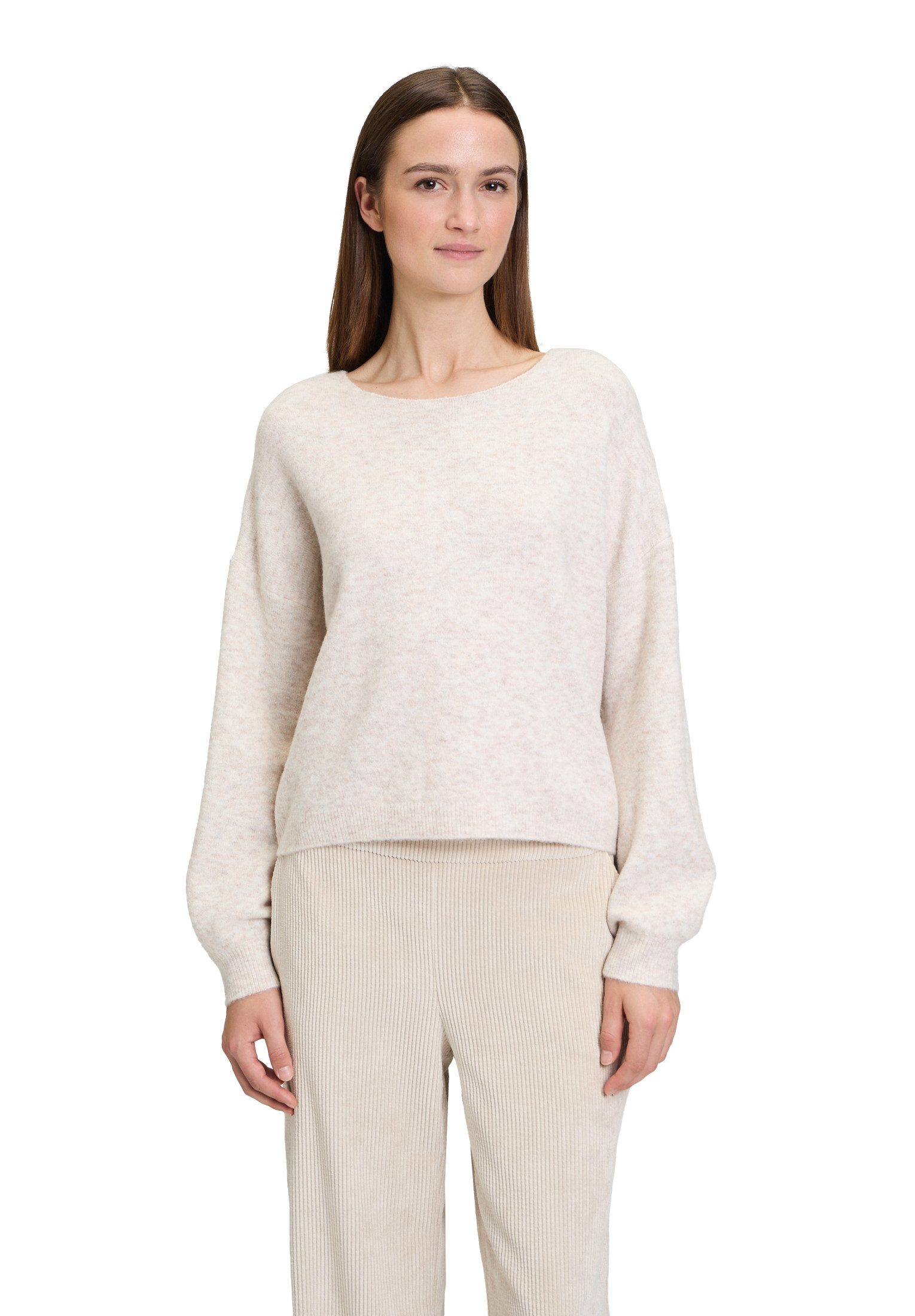 Strickpullover Cartoon Damen Basic-Pullover mit Rundhalsausschnitt