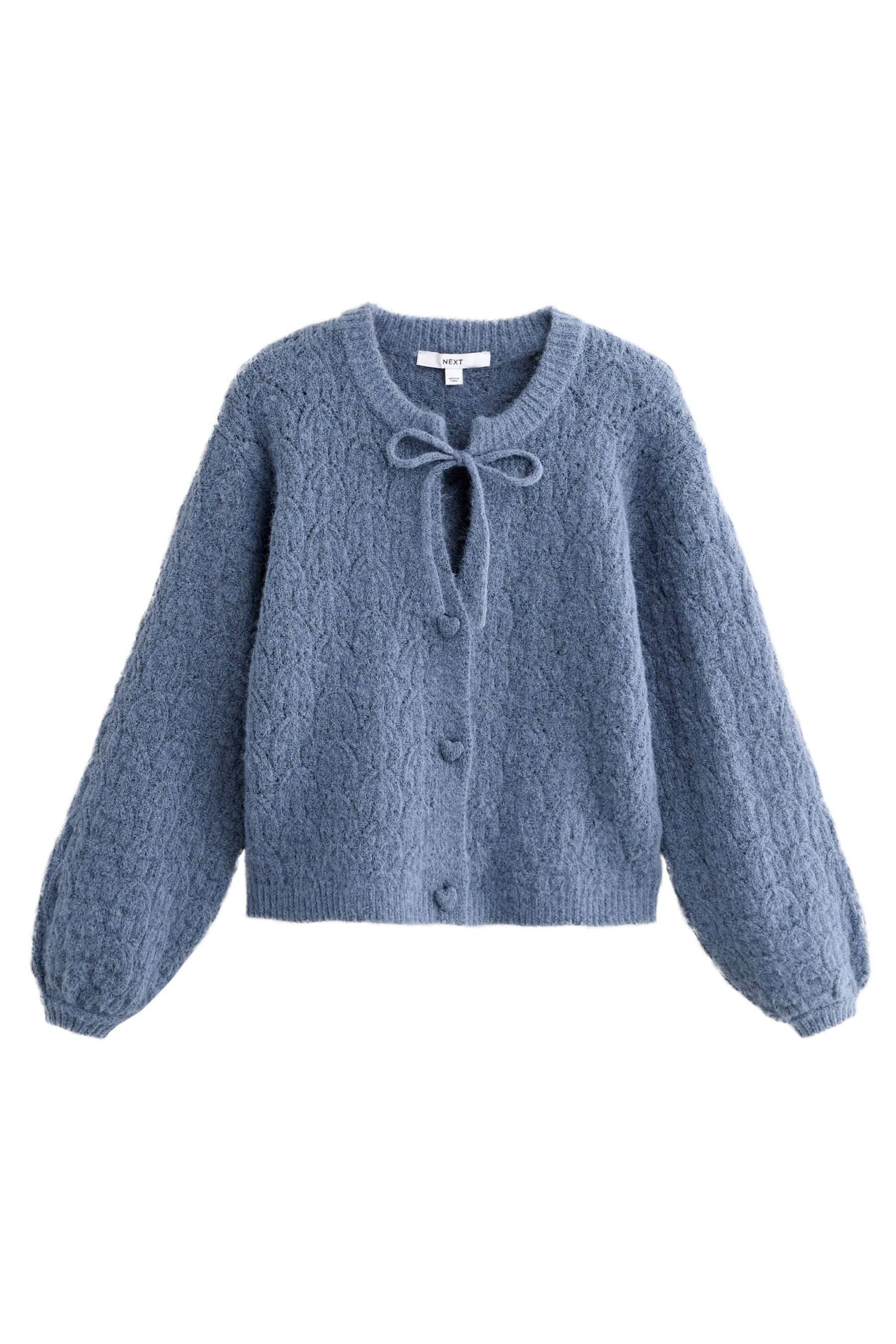 Next Strickjacke Strickjacke mit Herzknöpfen zum Binden (1-tlg) günstig online kaufen