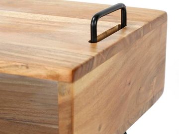 Moebel-Eins Nachttisch, OJAN Nachtkommode / Beistelltisch, Material Massivholz, Akazie