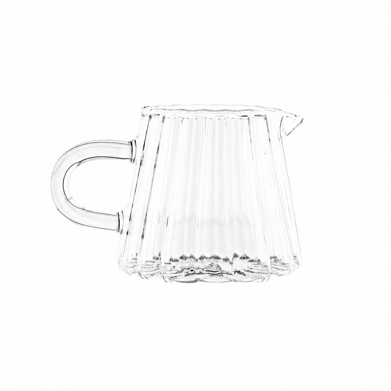 Almina Milchkännchen, 0,135 l, (1-St), Mini Glaskännchen, 135 ml, für Kaffee, Tee & Desserts