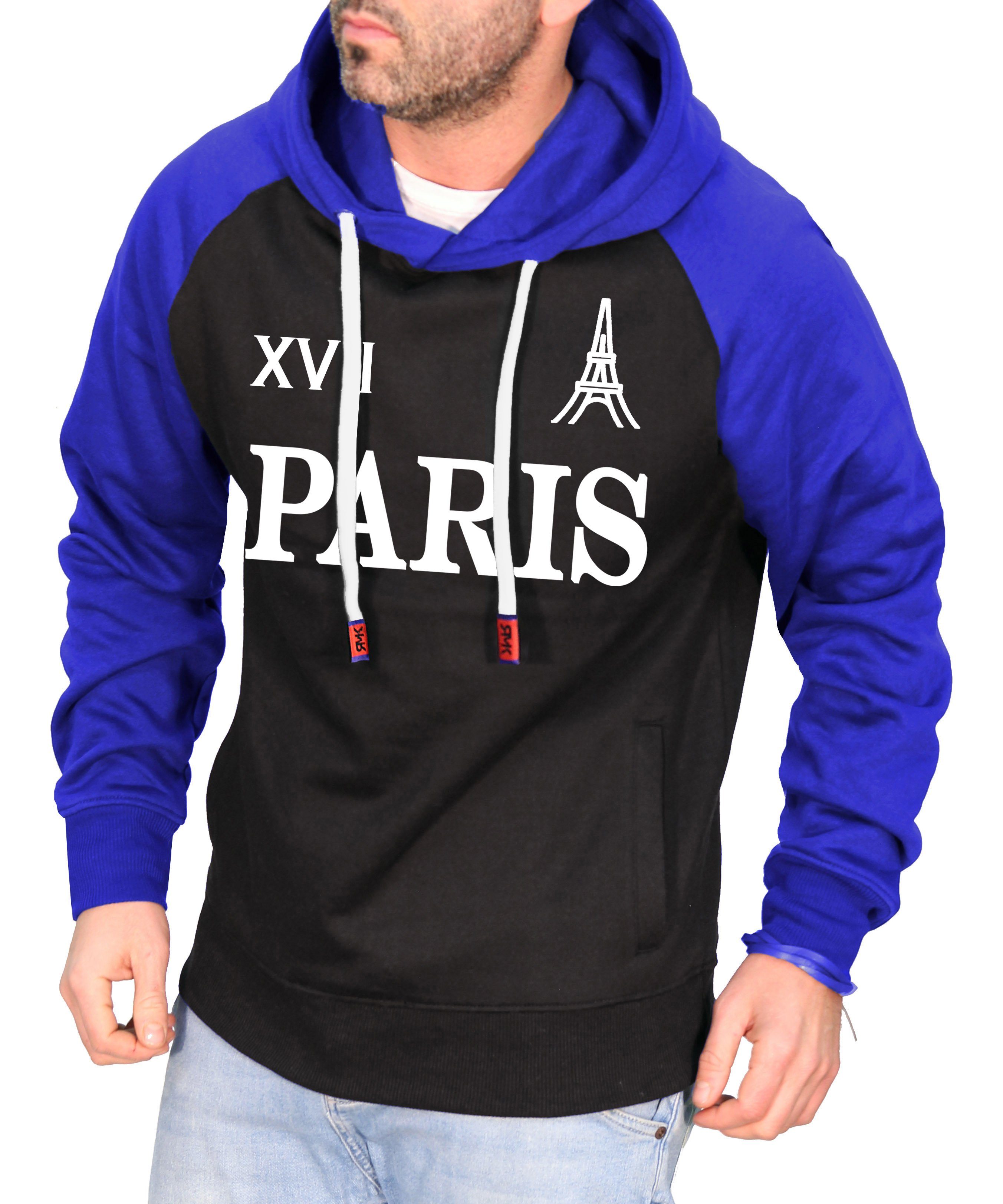 RMK Kapuzenpullover Herren Hoodie Pulli Pullover mit Kapuze PARIS