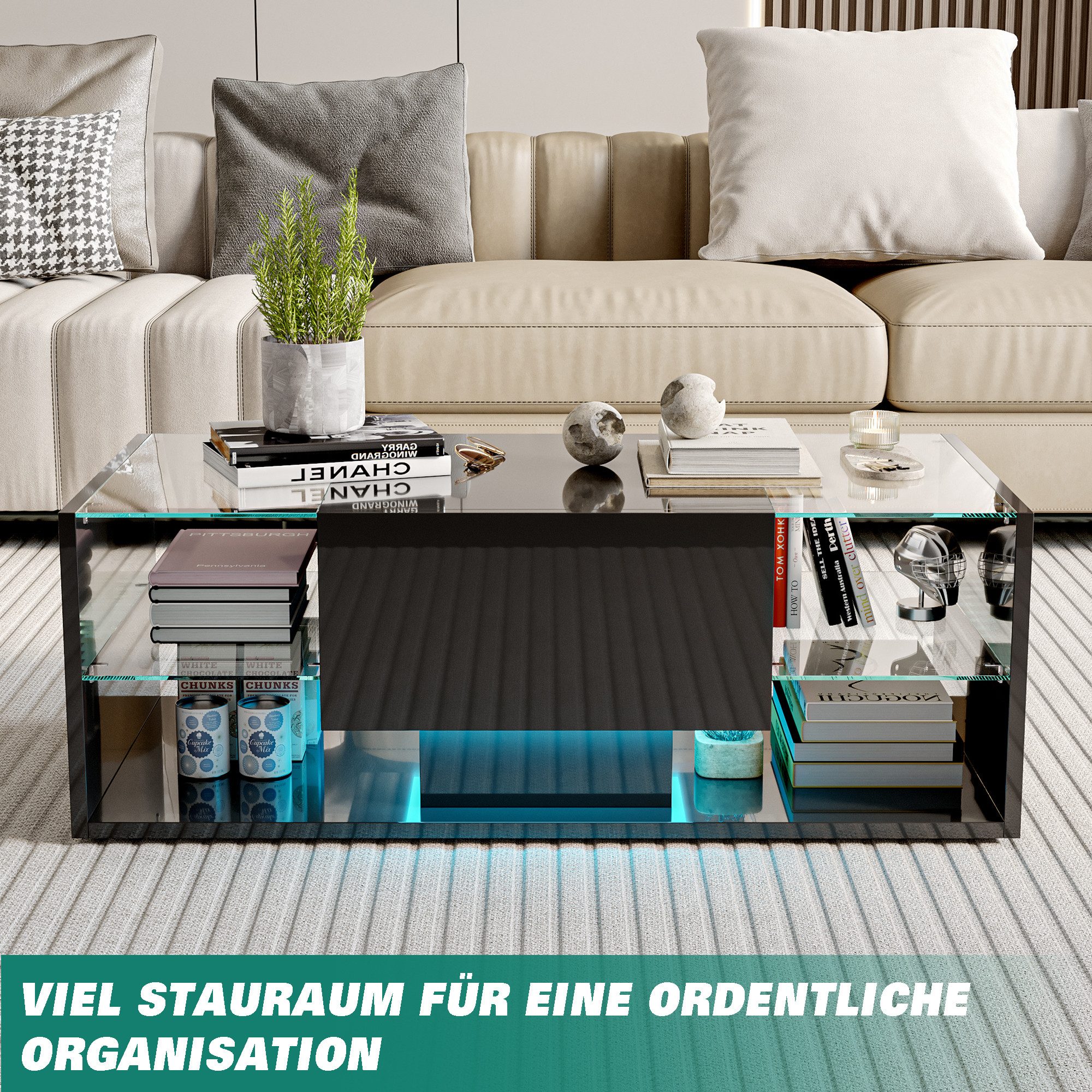 FUROKOY Couchtisch Sofatisch Beistelltisch Wohnzimmer mit günstig online kaufen