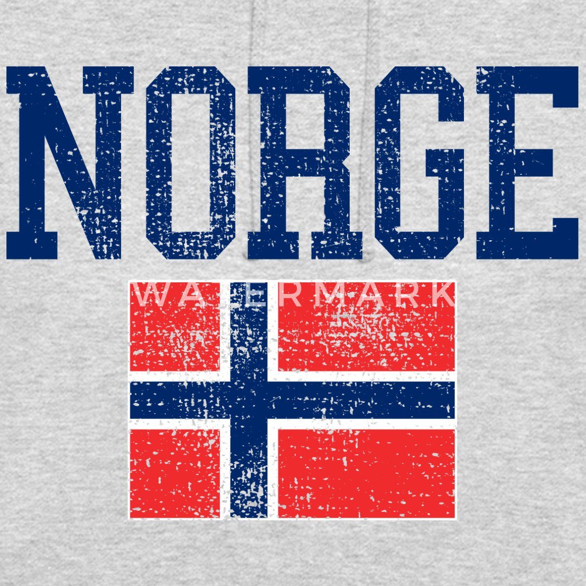 Spreadshirt Hoodie Norwegen Norge Flagge Fußball Retro Unisex Hoodie (1-tlg)