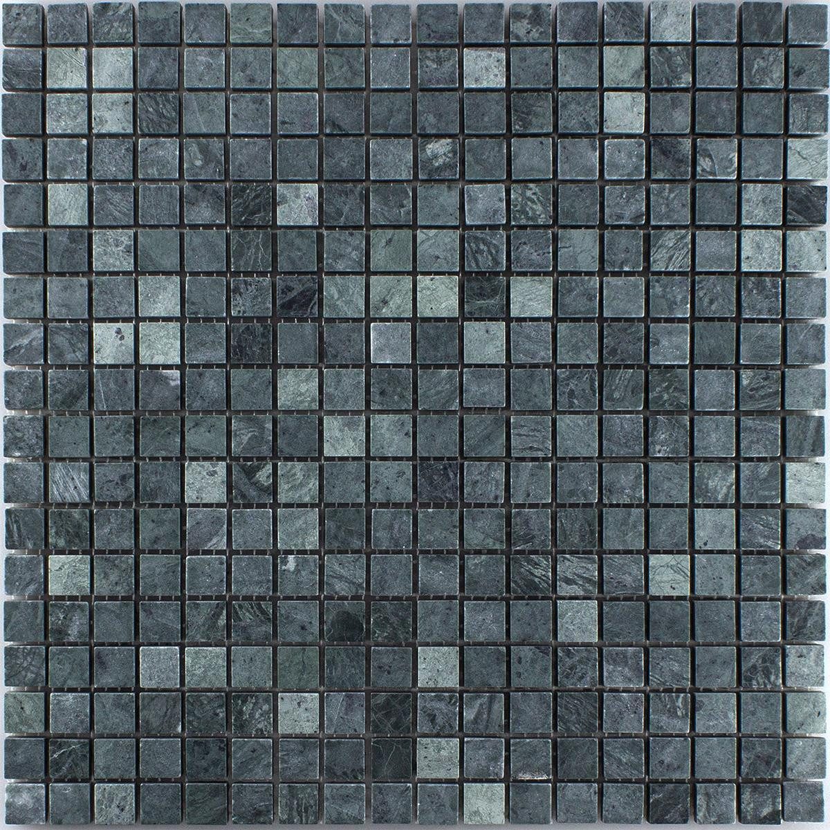 Mosafil Mosaikfliesen Marmor Naturstein Mosaik Fliesen Morbihan Verde 15, Naturstein-Marmor 30.000x30.000, grün, Frostsicher - Wasserfest
