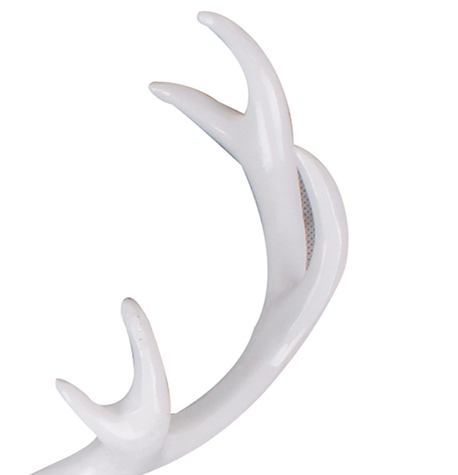 Mojawo Wanddekoobjekt Hirschgeweih Hirschkopf Geweih 10-Ender Weiß 14x16x30cm – Bild 2 von 5