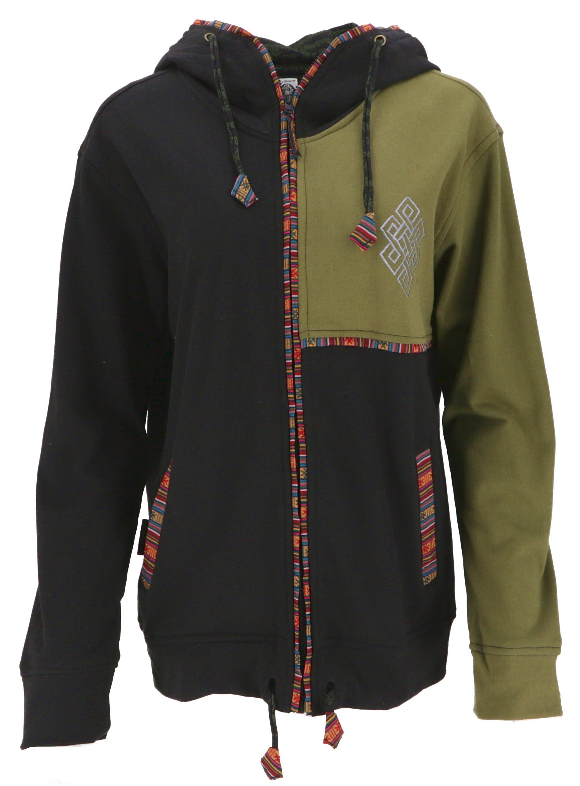 Guru-Shop Strickjacke Goa Hoodie Jacke, Ethno günstig online kaufen