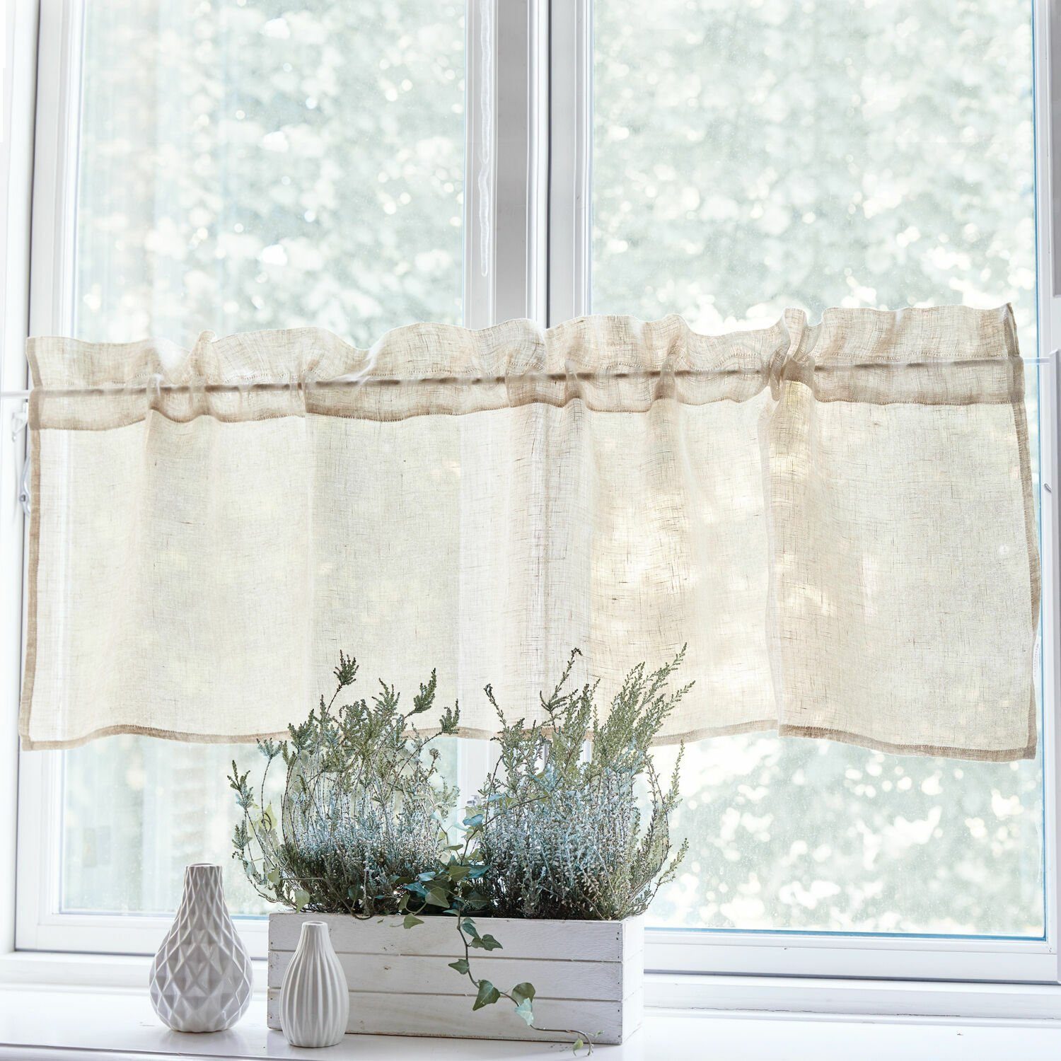 Mirabeau Scheibengardine Scheibengardine Ketou beige günstig online kaufen