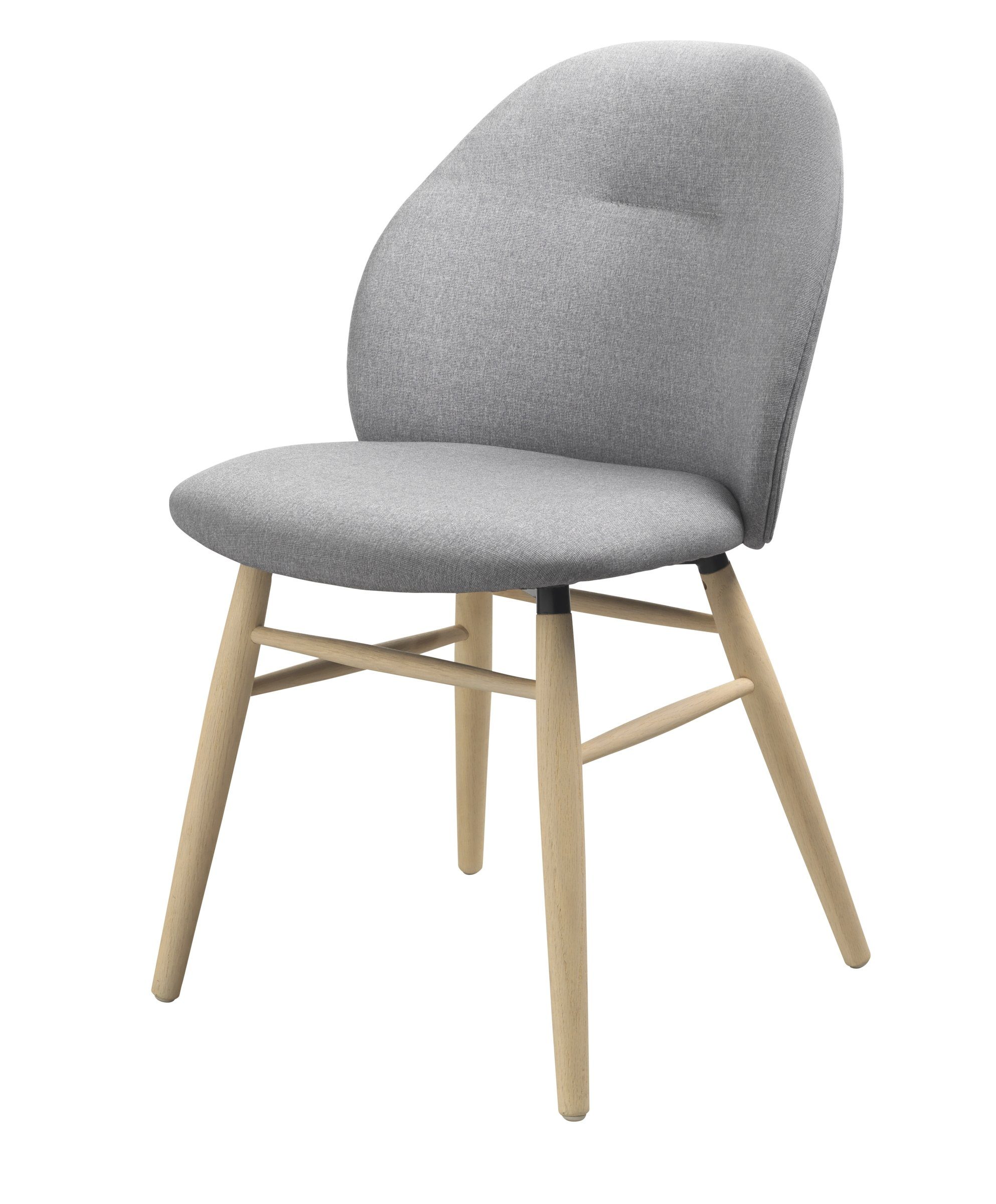 möbelando Stuhl TENO (B/H/T: 50x83x58 cm), aus Massivholz/Stoff in grau | Stühle