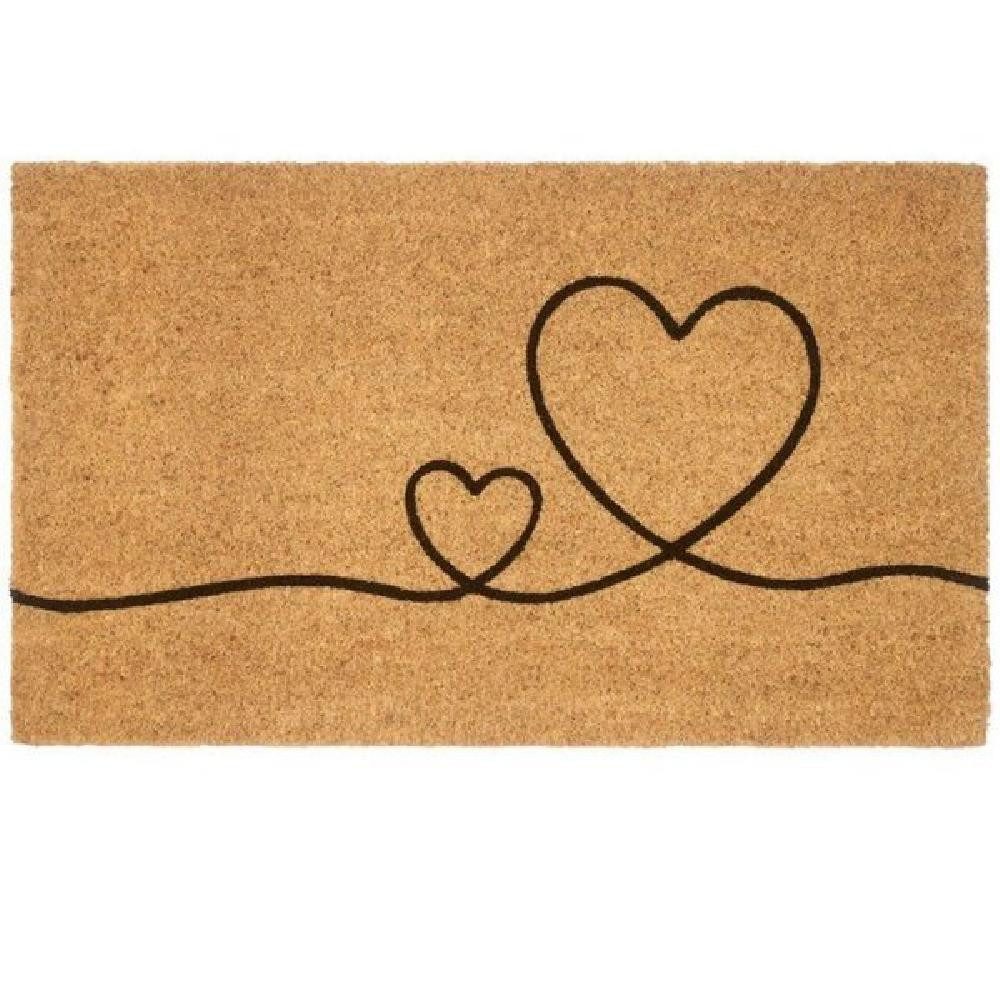 Giftcompany Fußmatte Fußmatte aus Kokosfasern Herzen Natur (75x45cm)