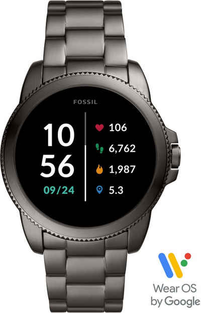 Fossil Smartwatches GEN 5E SMARTWATCH, FTW4049 Smartwatch (Wear OS by Google), mit individuell einstellbarem Zifferblatt