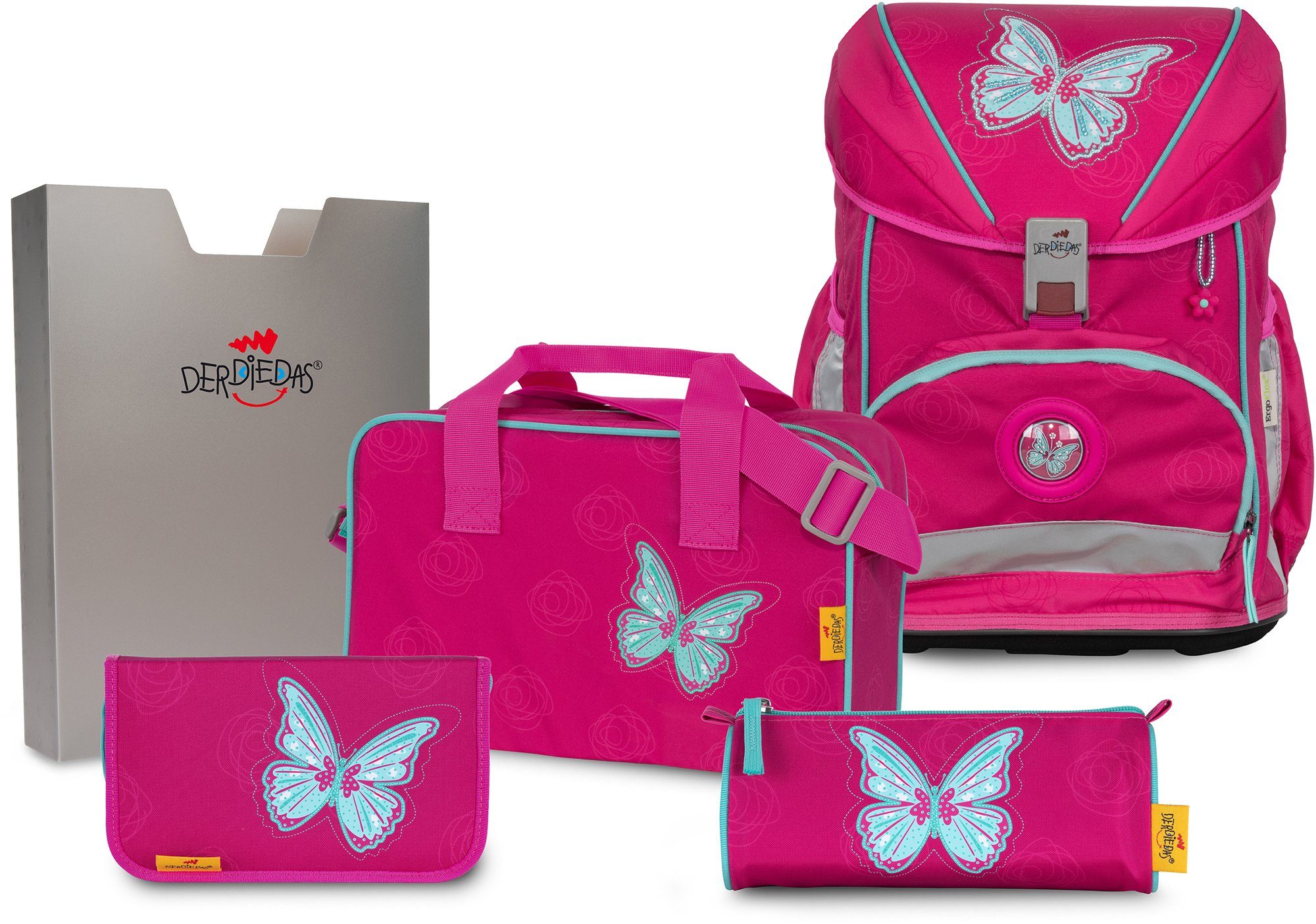 DerDieDas® Schulrucksack »ErgoFlex Superlight - Mariposa« (Set) online ...