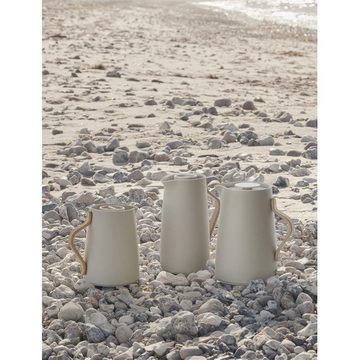 Stelton Isolierkanne Emma, 1 l, Sand / Beige, mit Buchenholzgriff