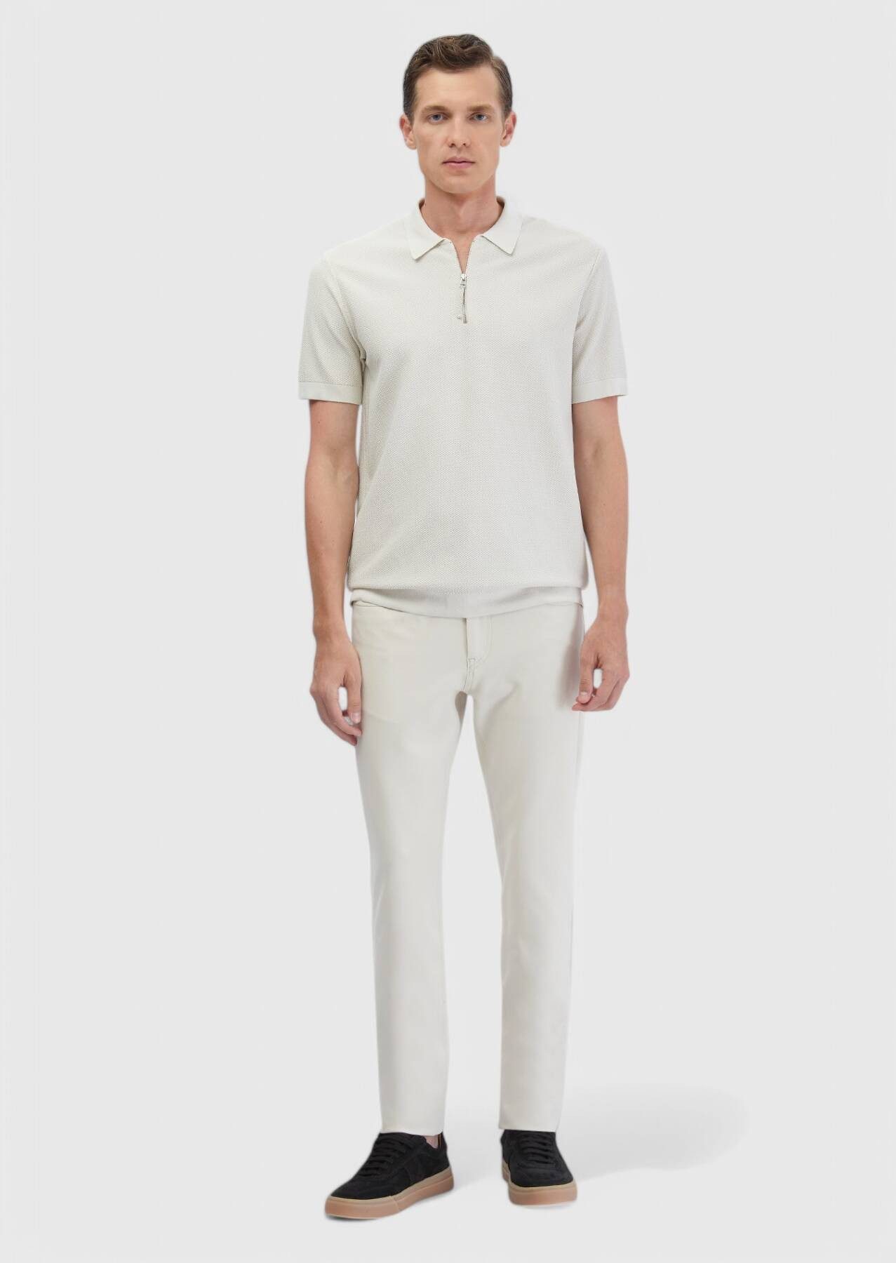RAMSEY Chinohose Sandy Knit Slim Fit Alltagshose