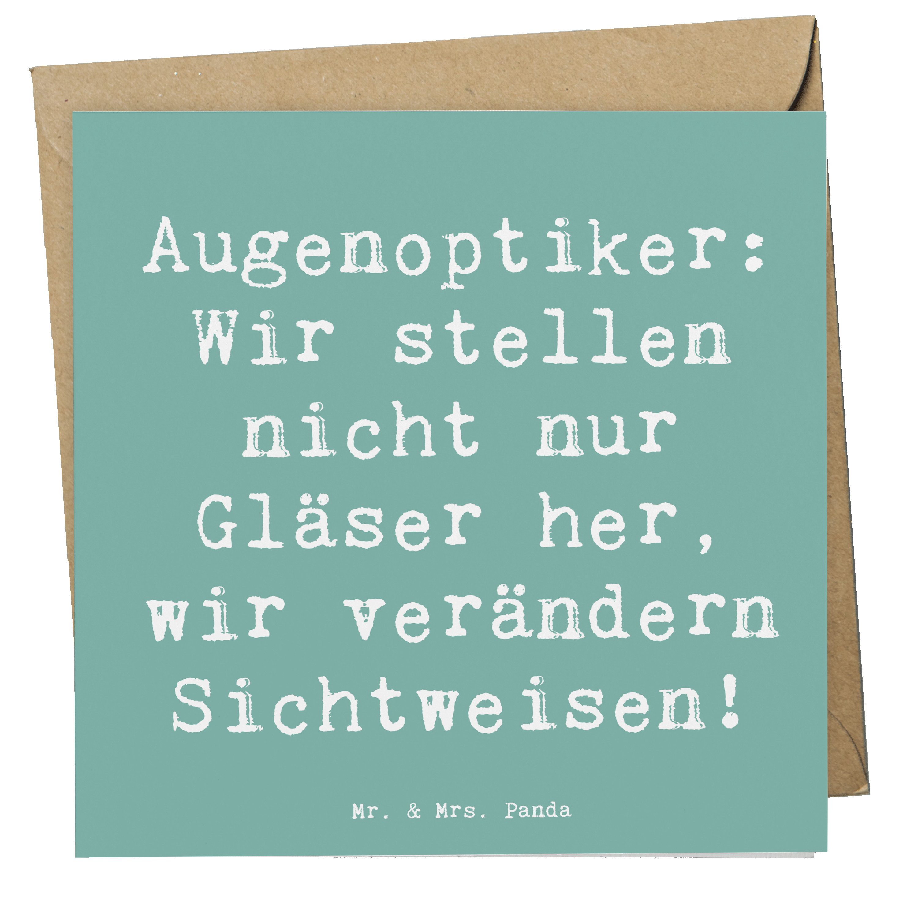 Grußkarte Augenoptiker Sichtweise - Meeresbrise - Geschenk, Geburtstagskarte, B