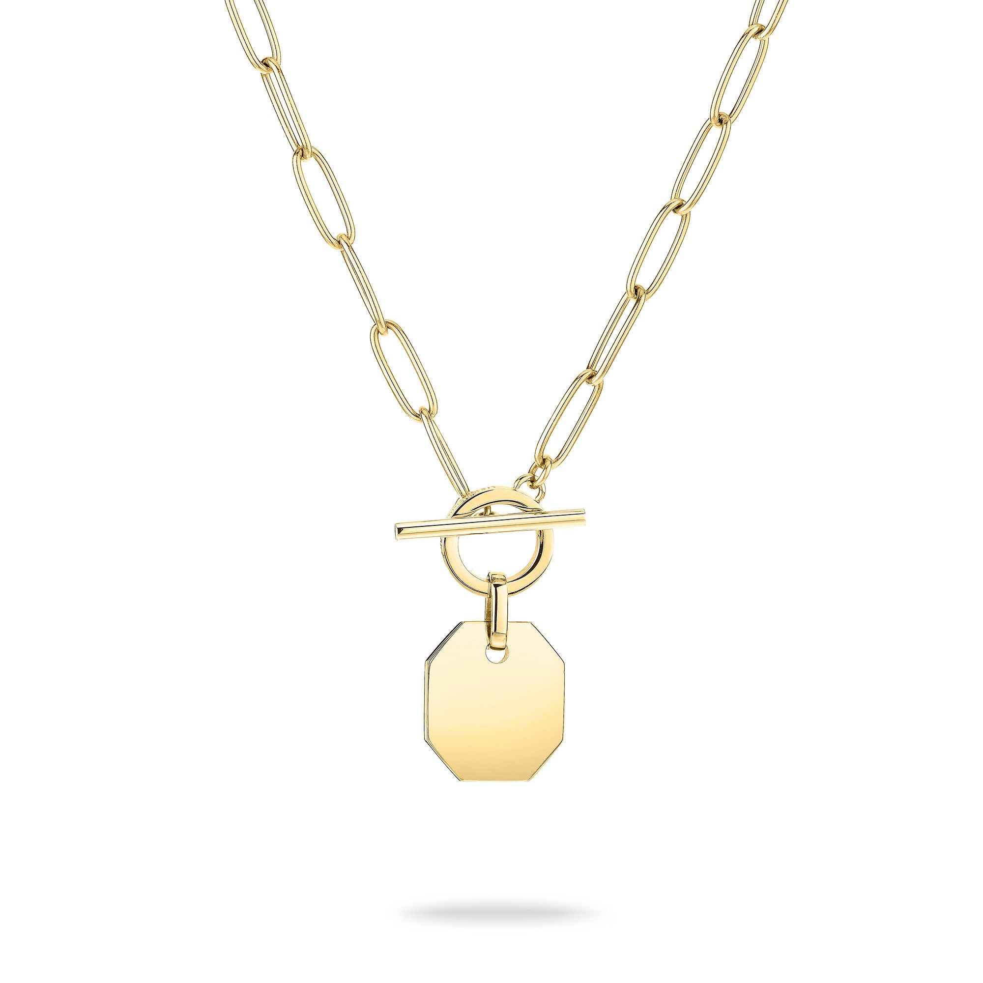 Liebeskind Berlin Kette mit Anhänger Schmuck Edelstahl Halskette The T-Bar Plate