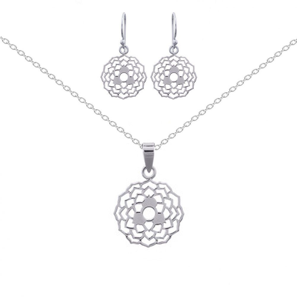 ALEXANDER YORK Schmuckset KRONEN-CHAKRA SAHASRARA, 4-tlg., 925 Sterling Silber