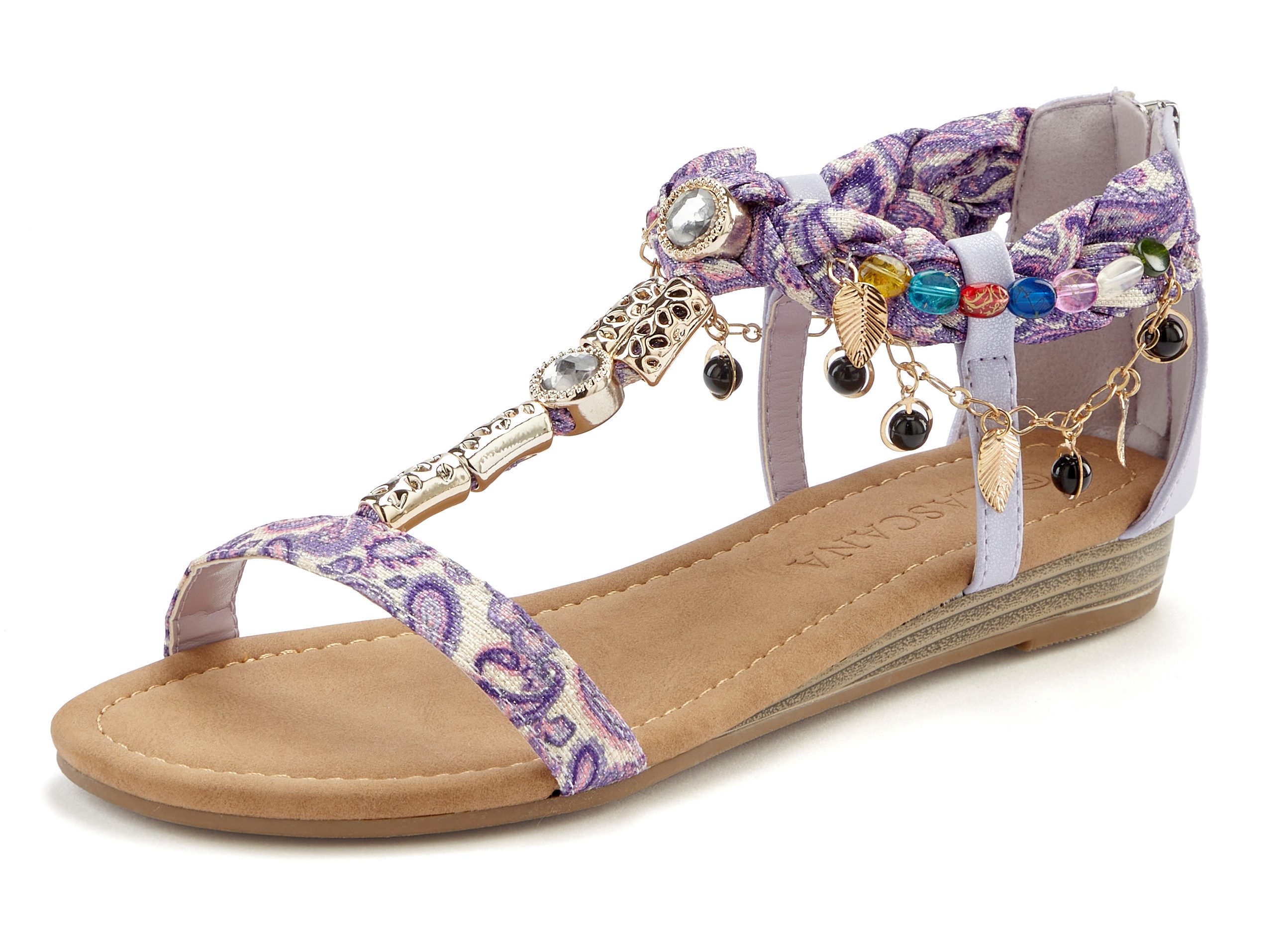 LASCANA Sommerschuh, Sandalette, Sandale mit Schmuckkettchen günstig online kaufen
