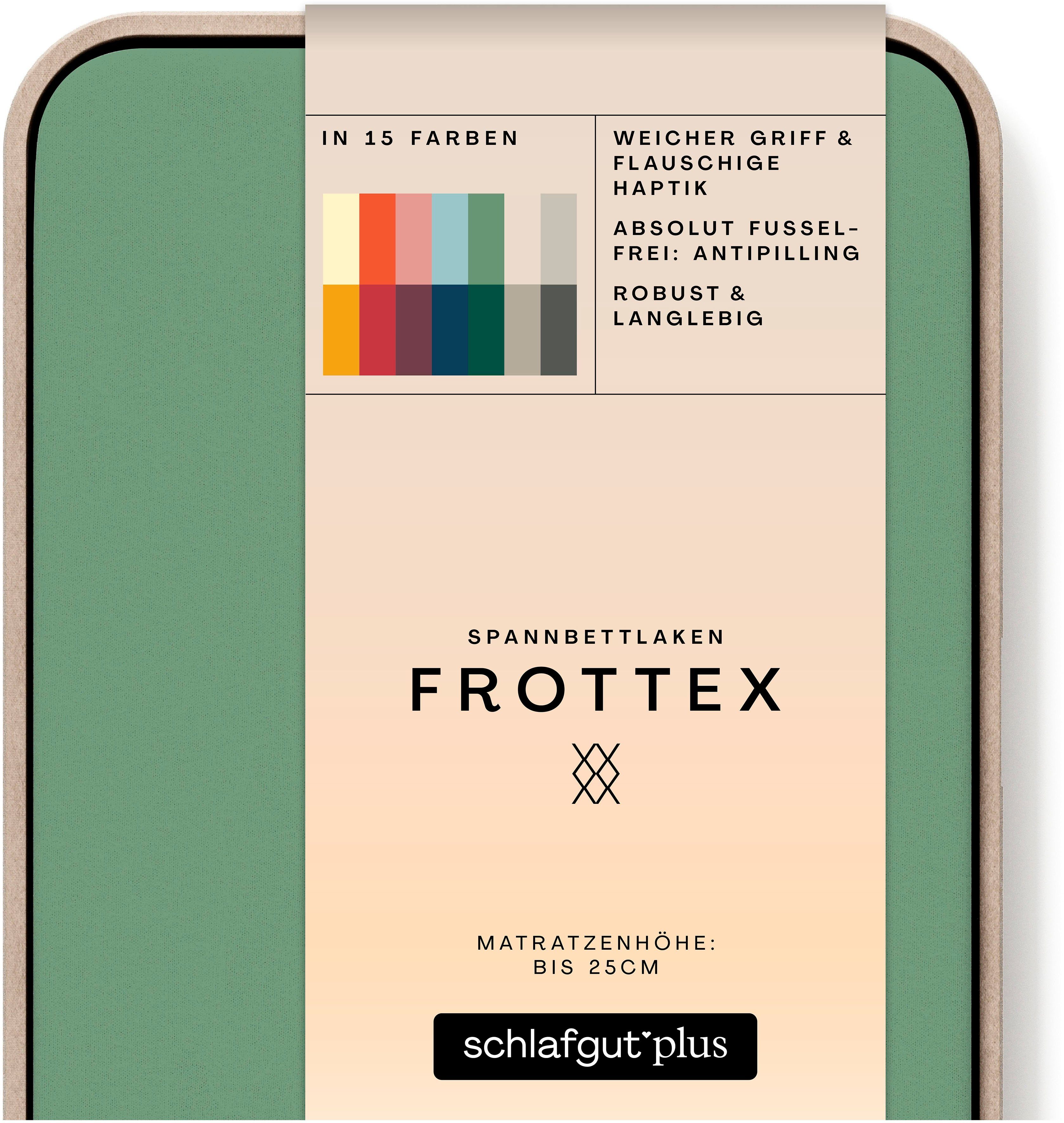 Schlafgut Bettlaken Frottex Spannbettlaken, Frottee, Gummizug: rundum, (1 Stück), MADE IN GREEN by OEKO-TEX®