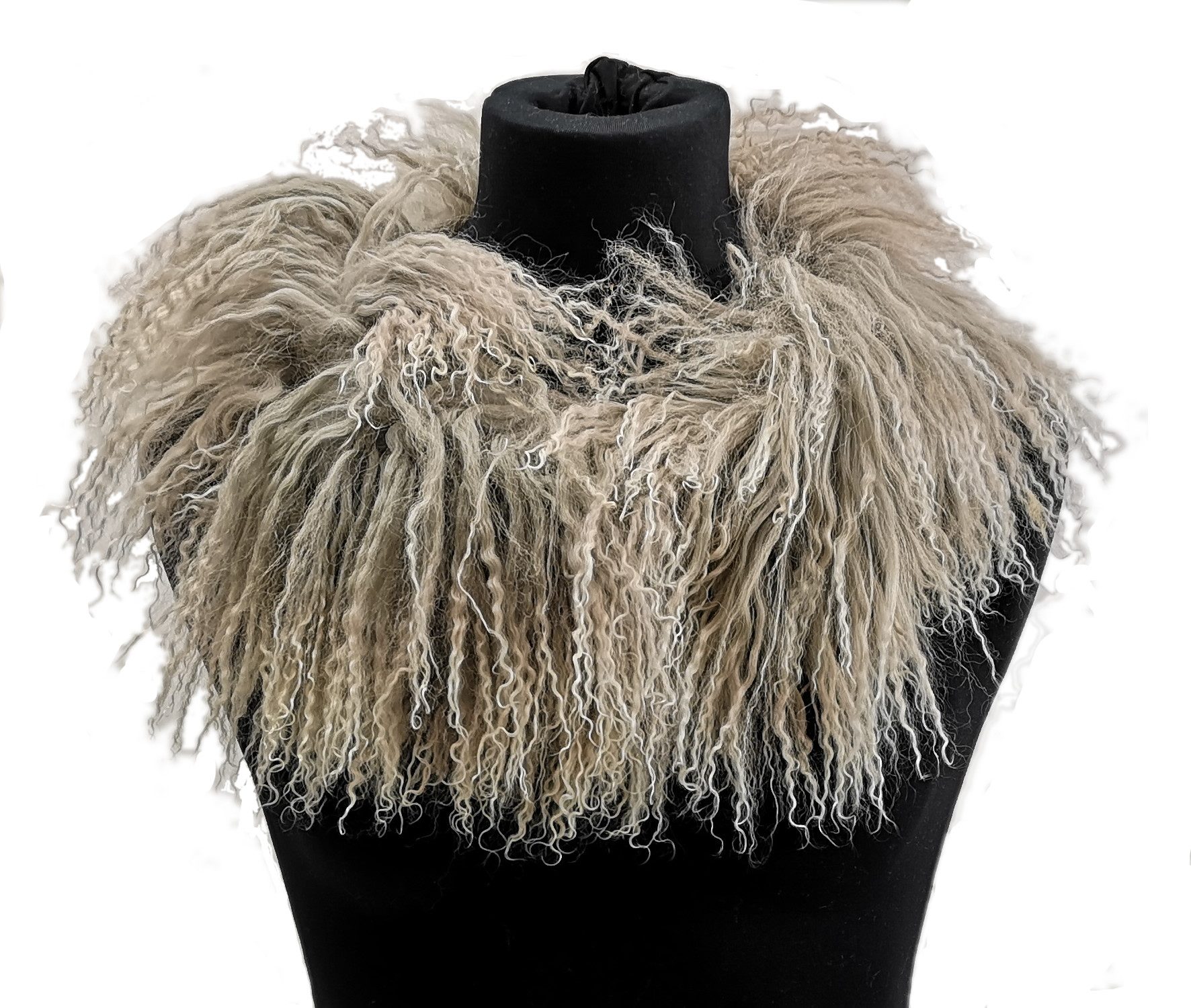 Reissner Lammfelle Schal Tibet Lammfell Kurz Schal BOA Kragen 75cm