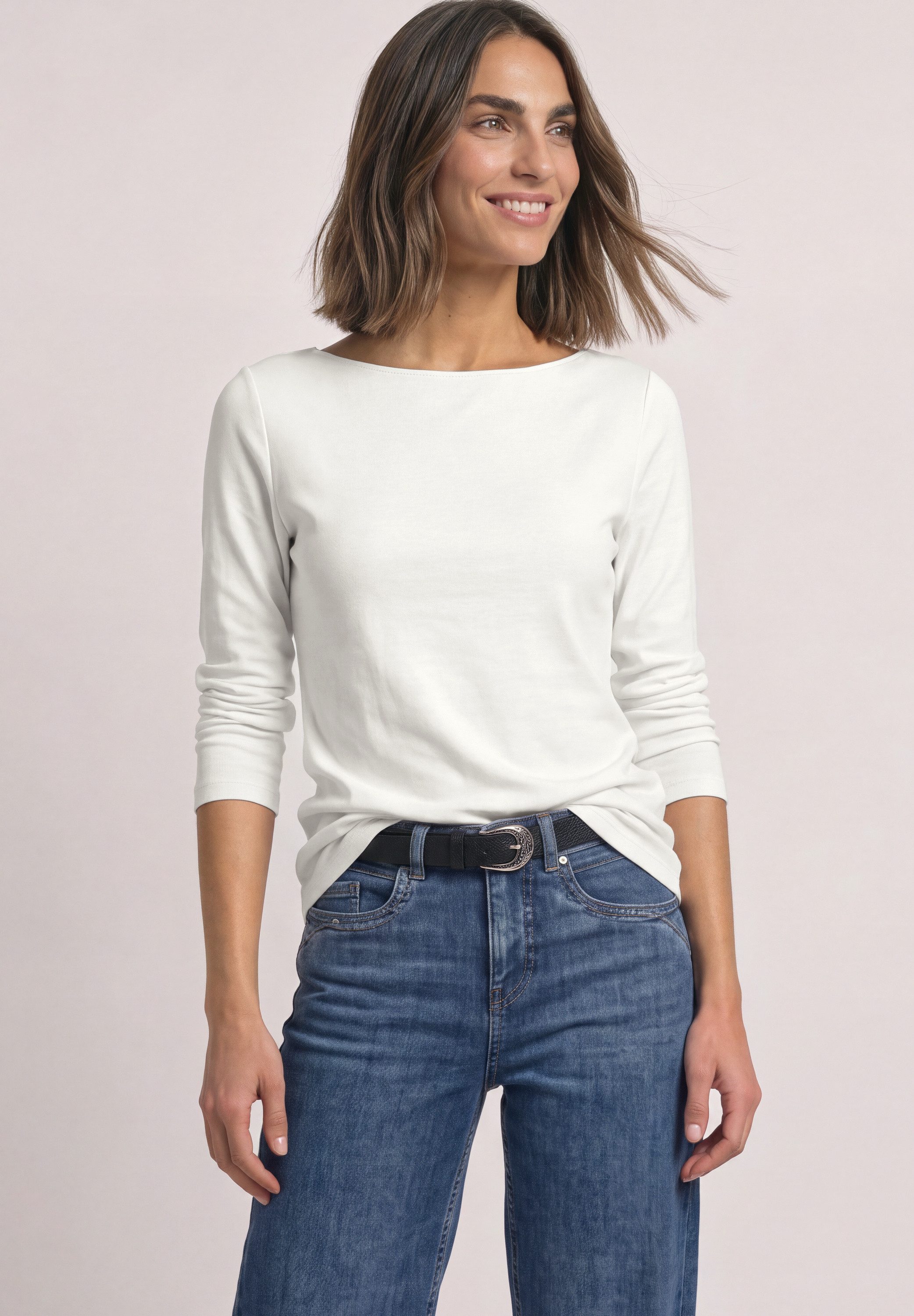 STREET ONE Langarmshirt im soften Baumwoll-Mix