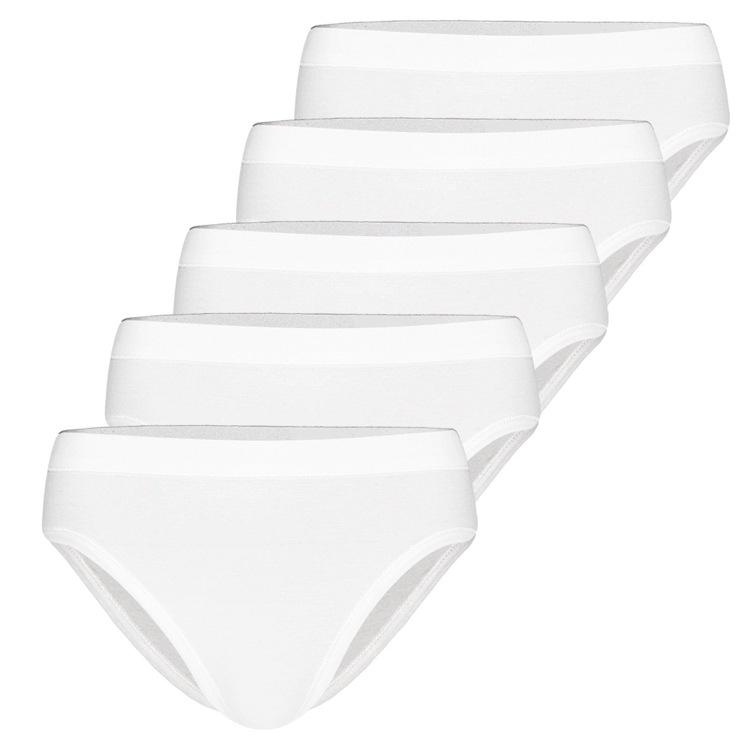 ESGE - Die Wäsche-Macher Slip (5-St) mit Weichelastikbund, Feinripp, ohne Seitennähte (5er Pack) Weiß