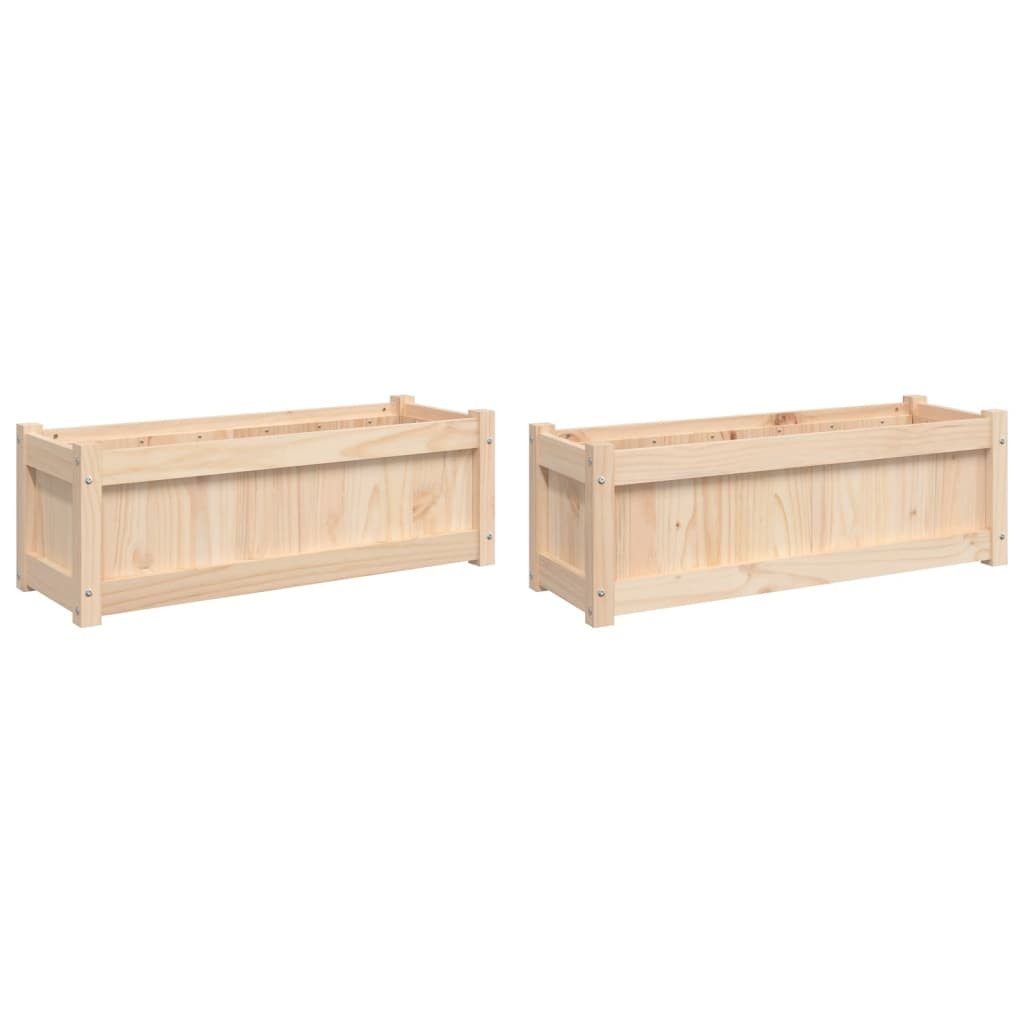 vidaXL Blumentopf Pflanzkübel 2 Stk. Massivholz günstig online kaufen