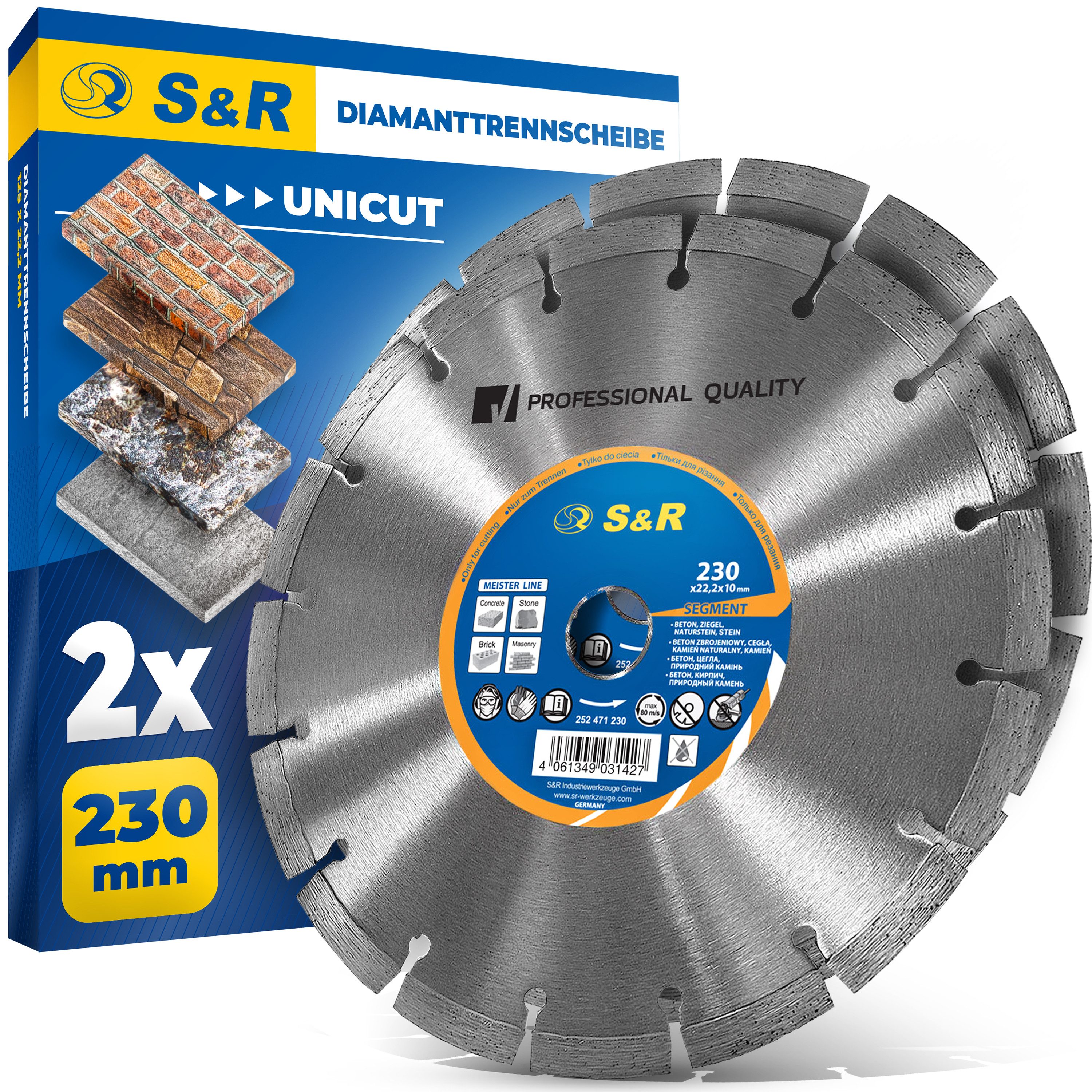 S&R Diamanttrennscheibe Professional, Diamant-Trennscheibe zum Trennen von günstig online kaufen