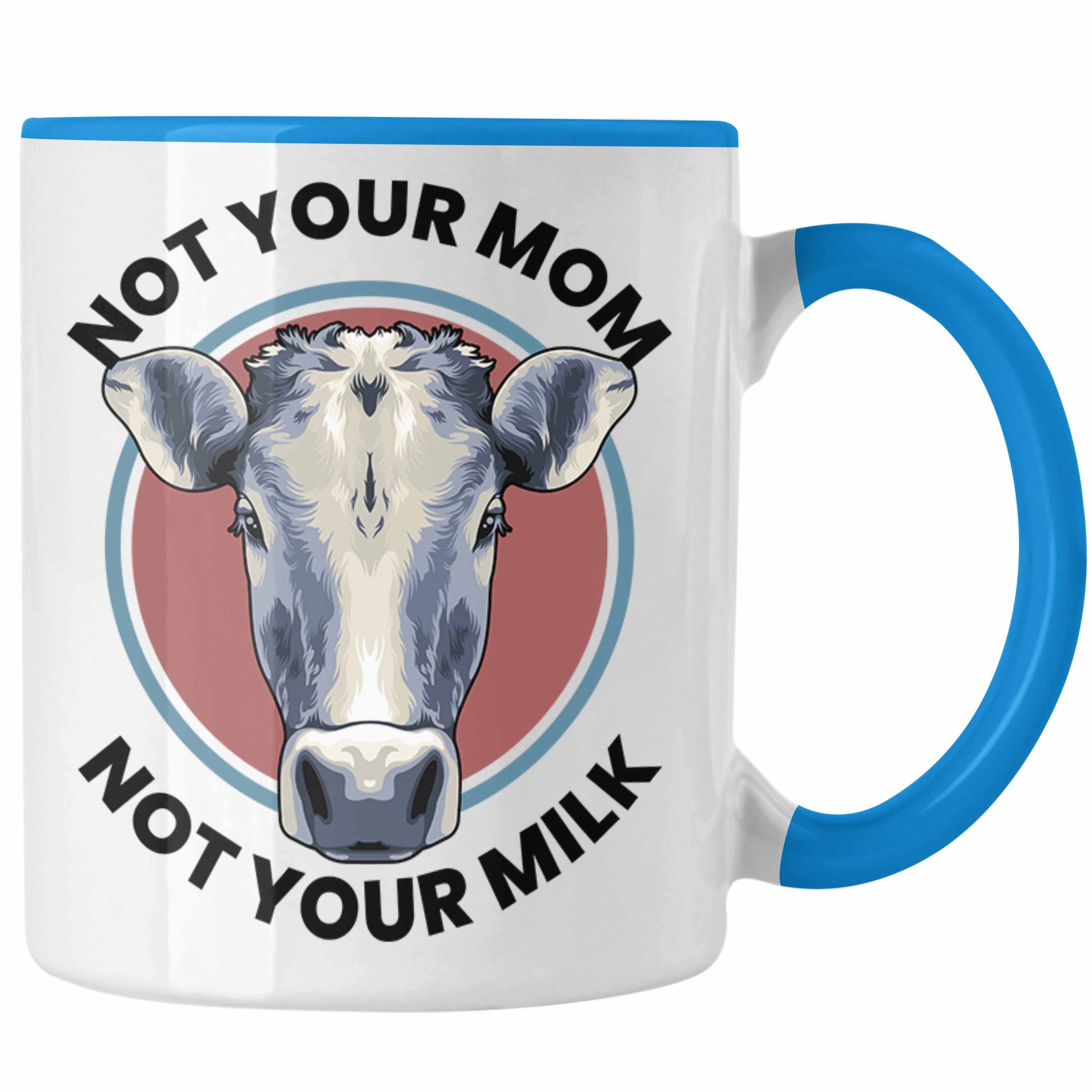Trendation Tasse - Your Vegetarier Lustige Veganer Trendation Blau Geschenk für Milk Tasse Not Not Tasse oder Mom Vagenerin Lustig Your Geschenkbox Geschenkset Geschenkidee