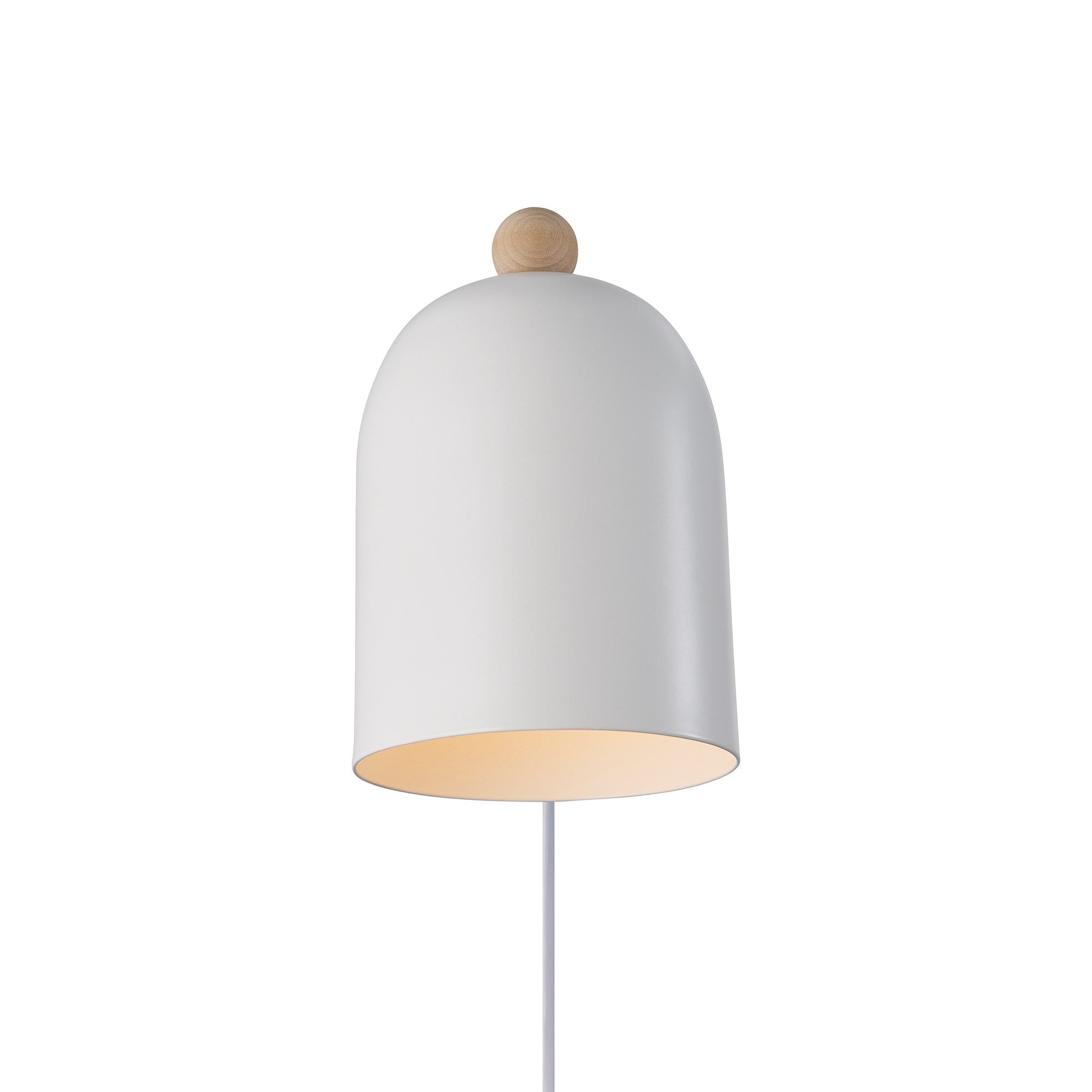 Wandleuchte Gaston mit Kabel und Stecker, Metall, weiß günstig online kaufen