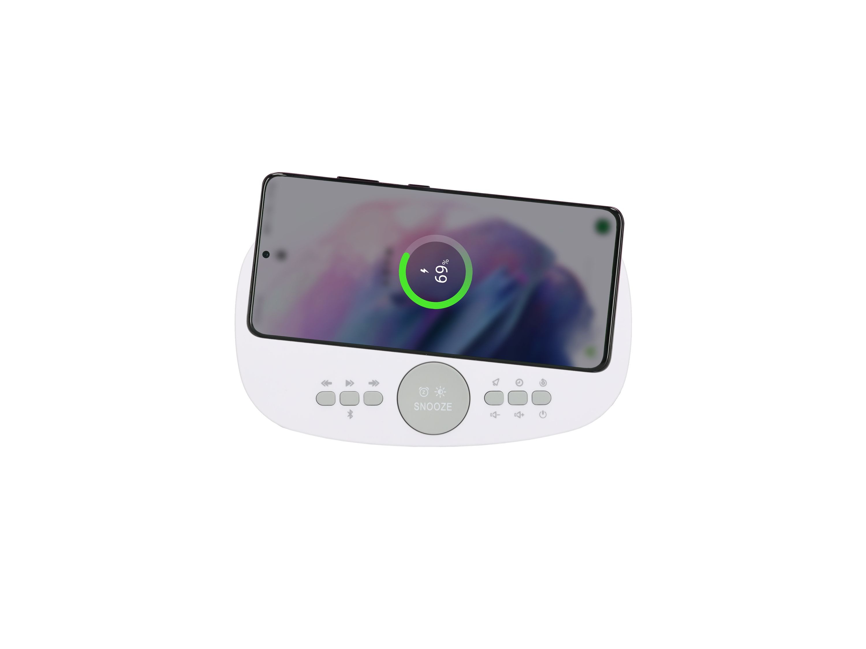 AIC AIC 28 BT weiß Radio (Radiowecker Designer Uhrenradio USB Bluetooth Induktives Laden) – Bild 4 von 5