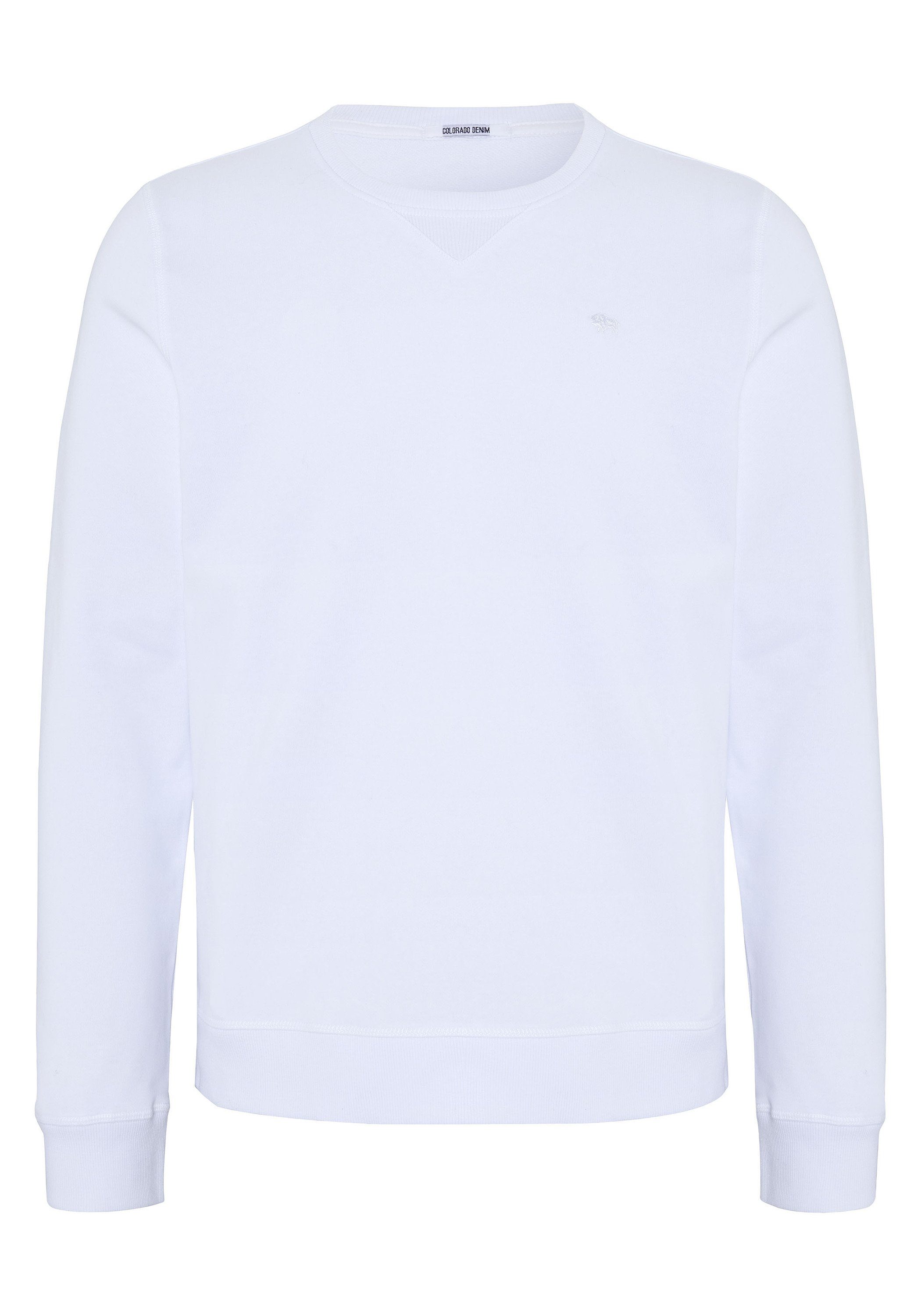 COLORADO DENIM Sweatshirt aus weicher Sweatware 11-0601 Bright White