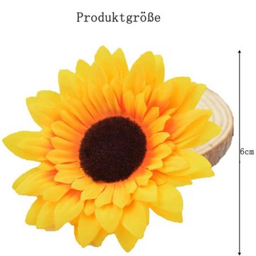 Kunstblume Künstliche Sonnenblumenköpfe, Gontence, Blumenköpfen künstlicher Sonnenblumen