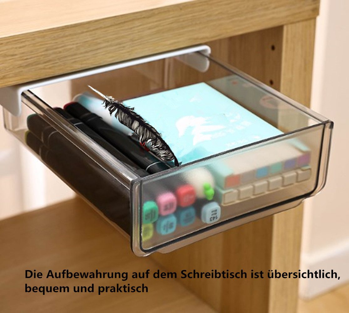 Thumbnail - XDeer Schubladenbox 2 Stück Schublade unter Schreibtisch, Schreibtisch Organizer, Schubladen Organizer für Büro Tisch Sc...