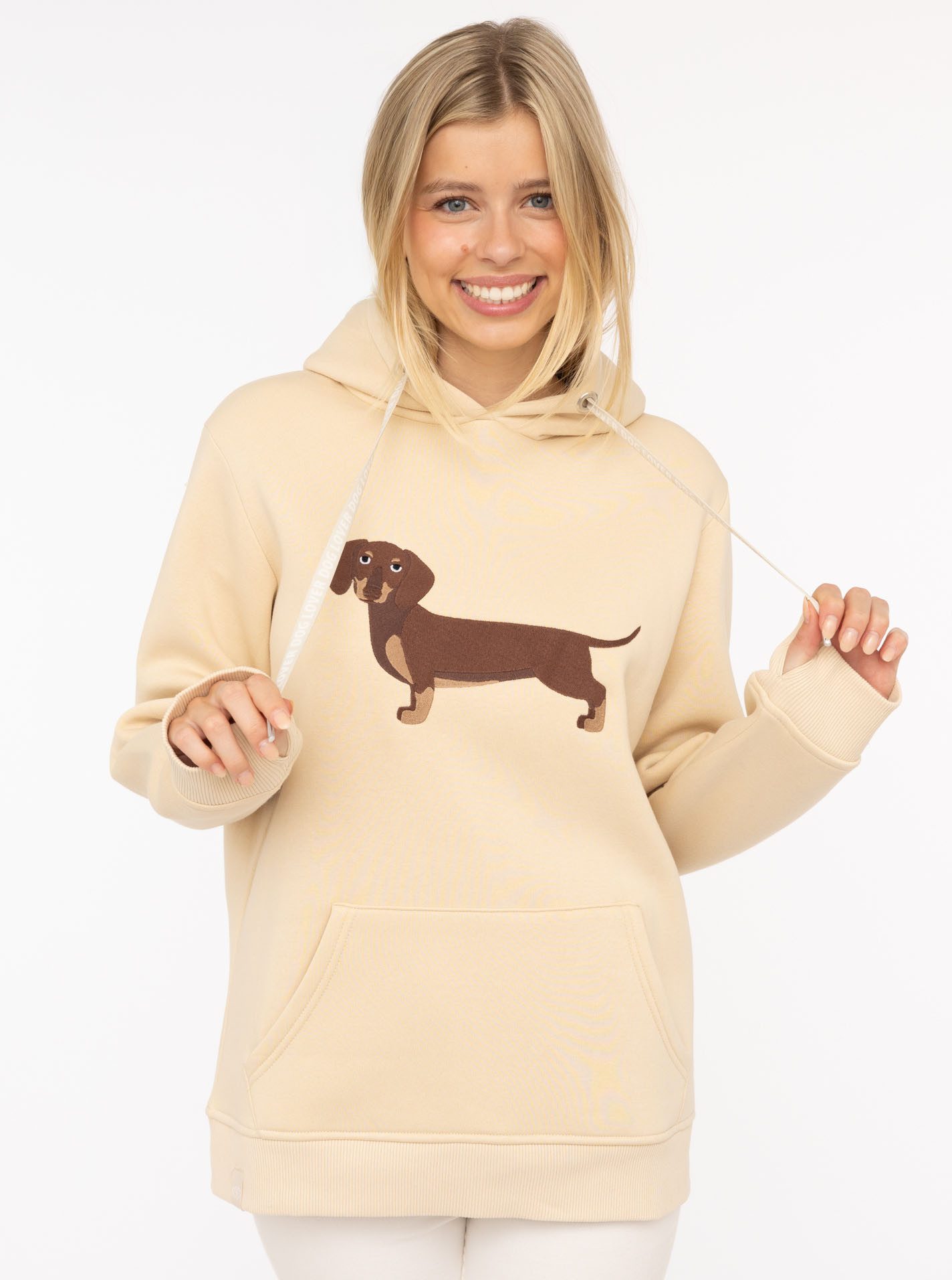 Zwillingsherz Hoodie "Dackel" Stickerei vorne, weiche Fleeceinnenseite, bed günstig online kaufen