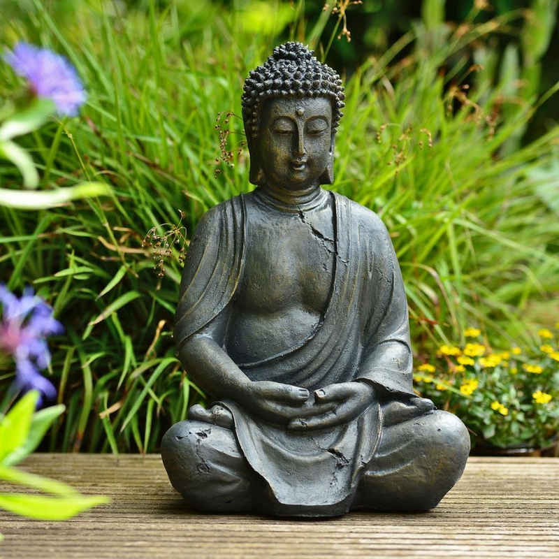 INtrenDU Gartenfigur Dhyana-Buddha Garten Buddha Figur 38cm