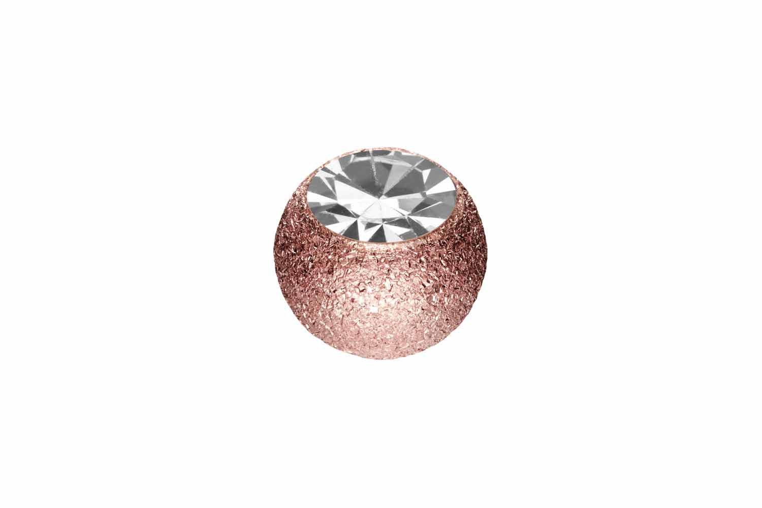 PIERCINGLINE Piercing-Set Chirurgenstahl Schraubkugel DIAMANTOPTIK + KRISTALL (Schraub-Aufsätze, 1-tlg)
