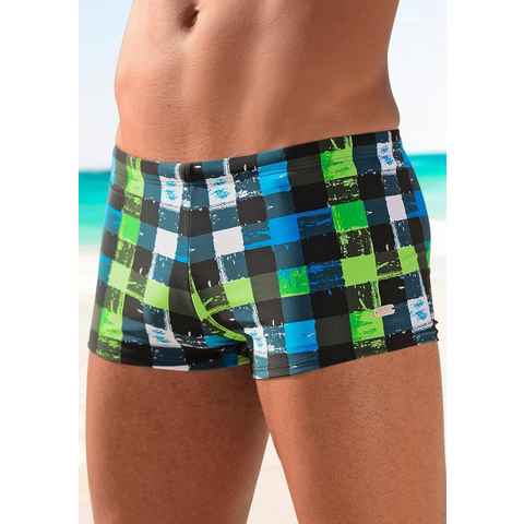 Buffalo Boxer-Badehose in trendiger Karo-Optik