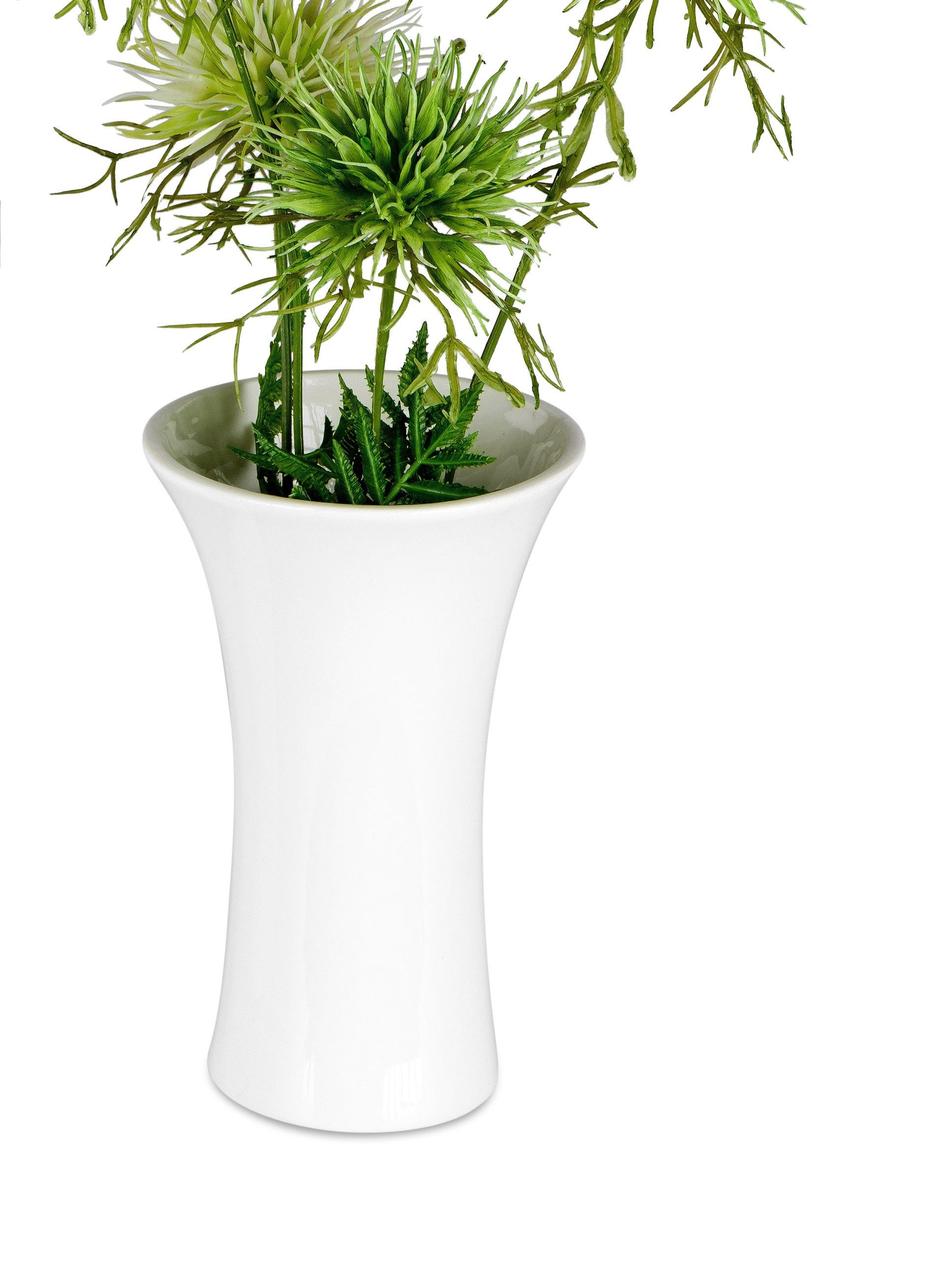 Sandra Rich Tischvase Vase weiß Tulip aus Porzellan, Ø 10,5 ca. 17 cm hoch, günstig online kaufen