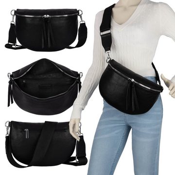 EAAKIE Gürteltasche Bauchtasche Umhängetasche Crossbody-Bag Hüfttasche Kunstleder Italy-De, als Schultertasche, CrossOver, Umhängetasche tragbar