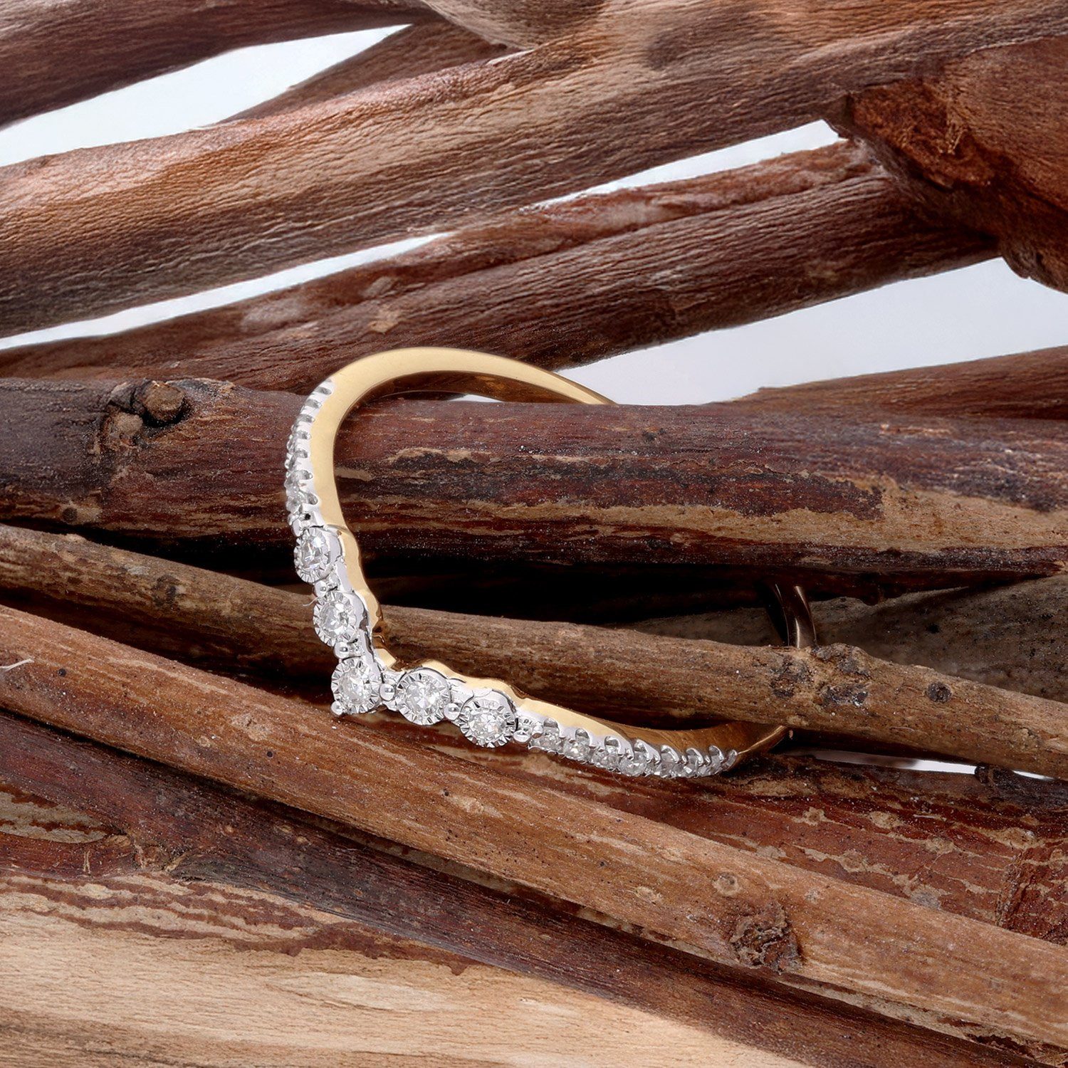 Glizz Goldring Damen Diamant-Gold 333/8K günstig online kaufen