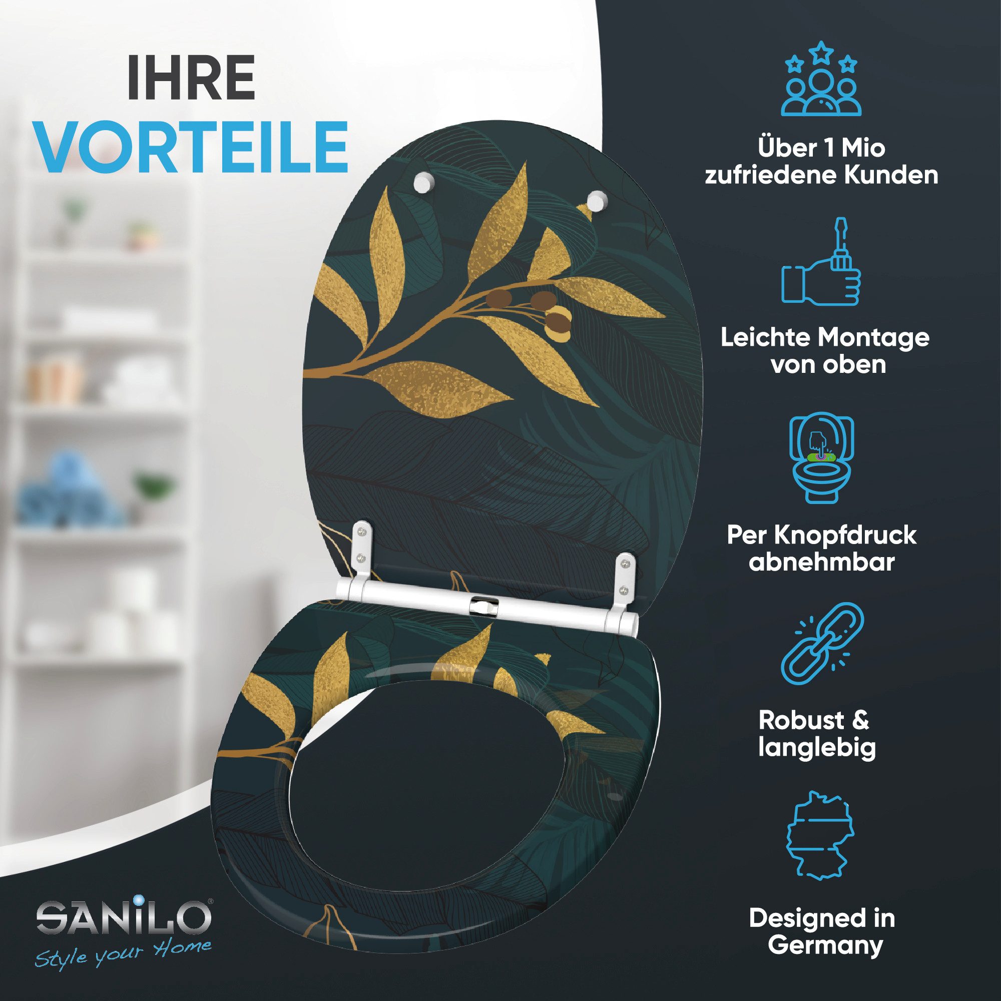 Sanilo WC-Sitz mit Absenkautomatik & Top Fix in vielen Designs, hochwertig, günstig online kaufen