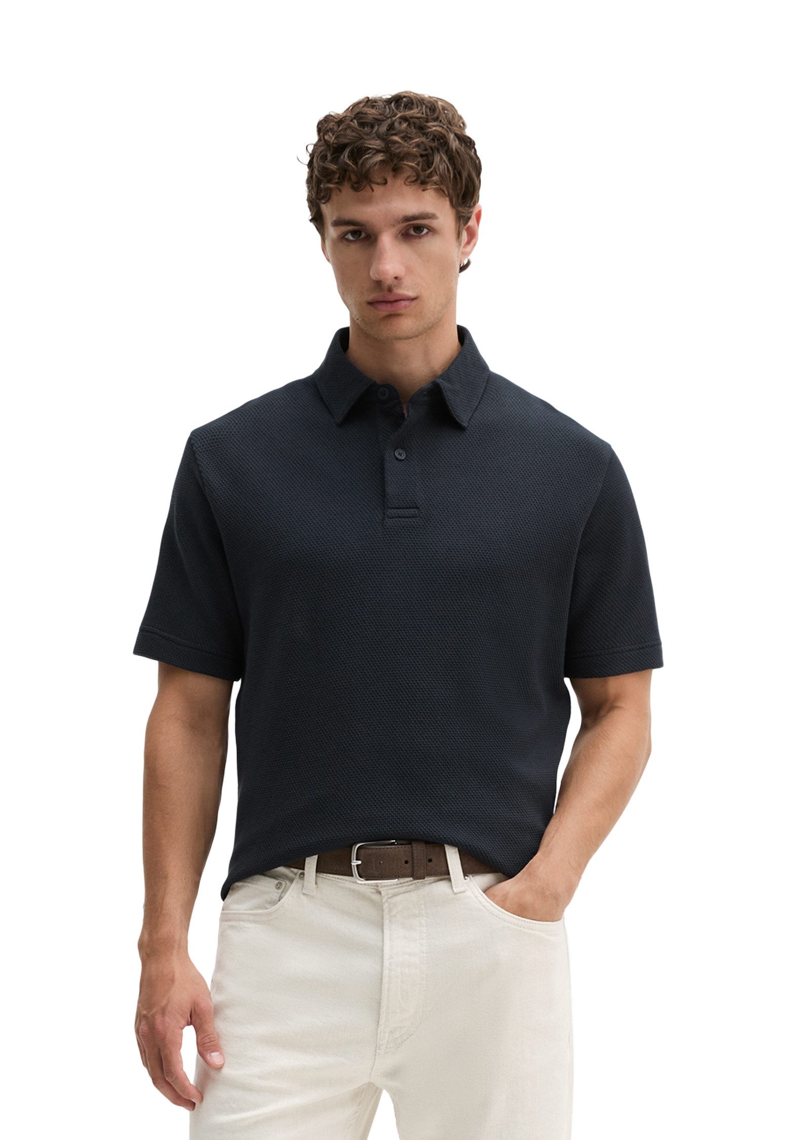 Marc O'Polo Poloshirt mit feiner Struktur