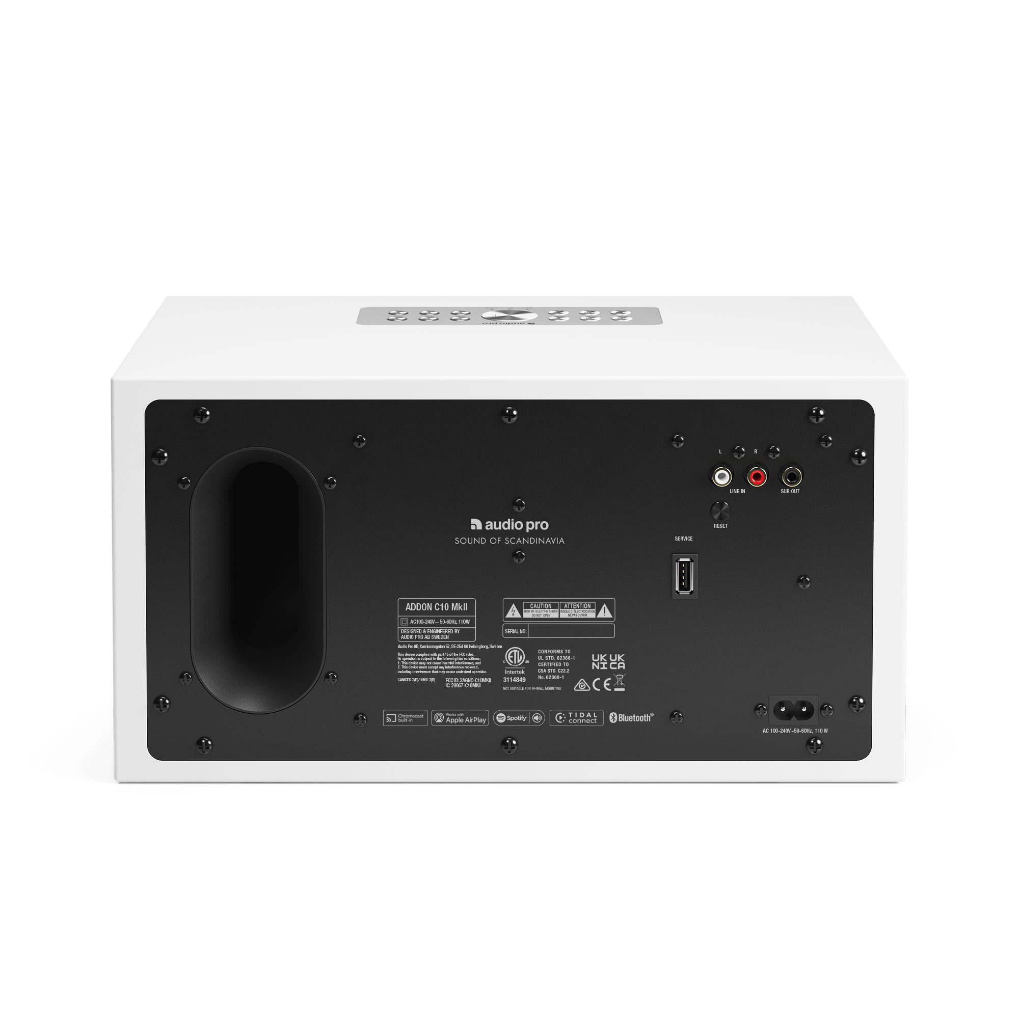 Weiß Multiroom-Lautsprecher Audio Wireless C10 Multiroom Lautsprecher) MKII (Bluetooth, (WiFi), Pro WLAN