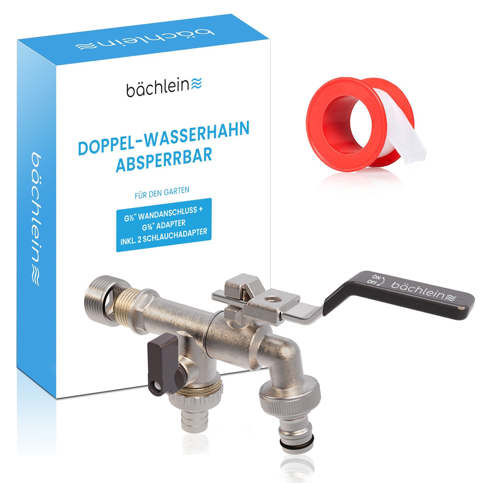 Auslaufventil Doppel-Wasserhahn für den Garten