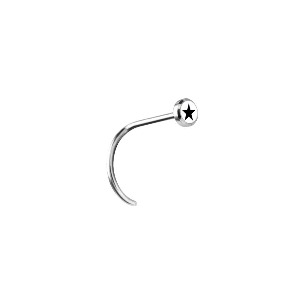 Nasenpiercing Nasenpiercing Edelstahl 316L 0,8x6,5mm Logo Auswahl